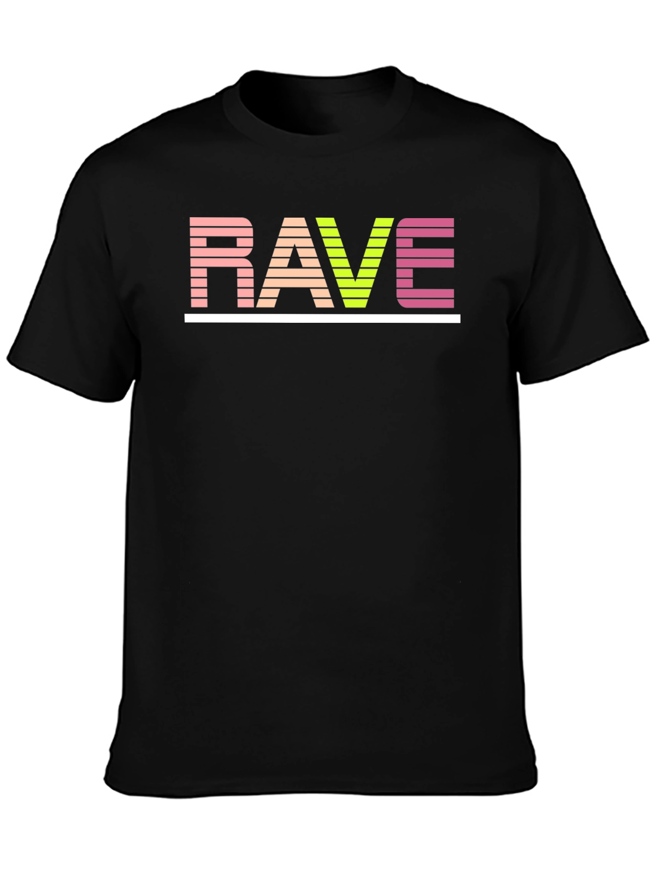 Rave Retro Striped Graphic Tee