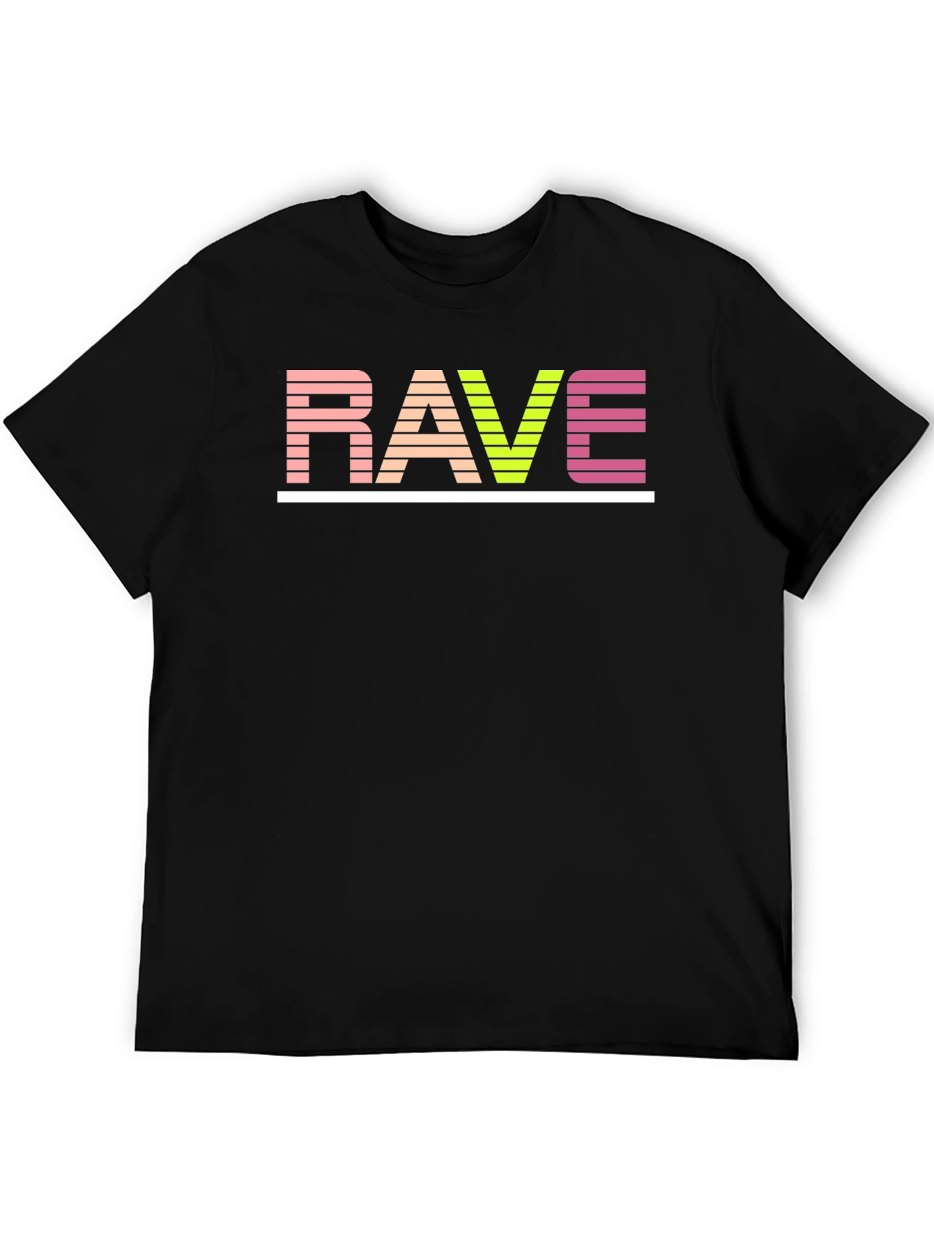 Rave Retro Striped Graphic Tee