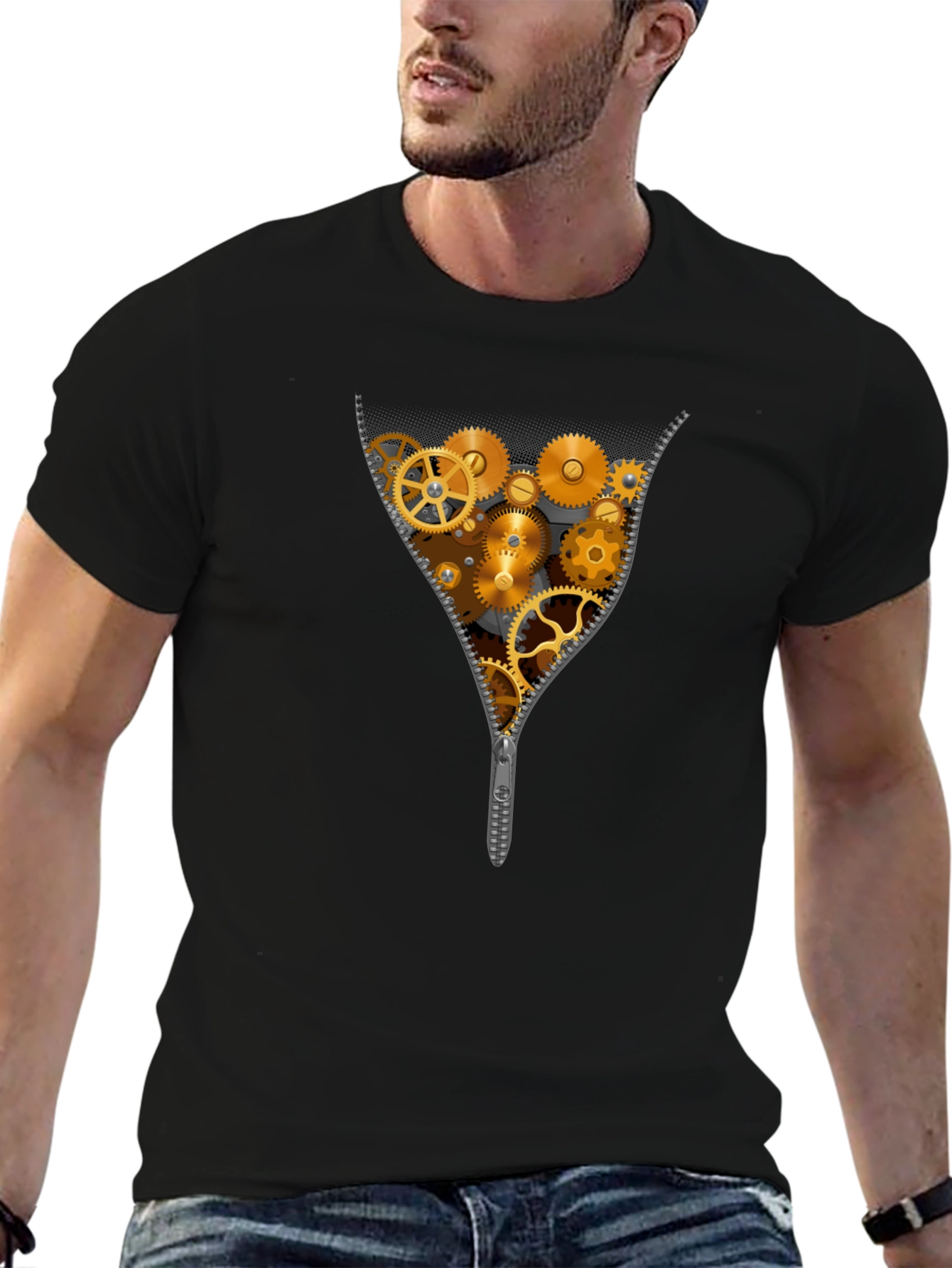 Gear Zipper T-Shirt