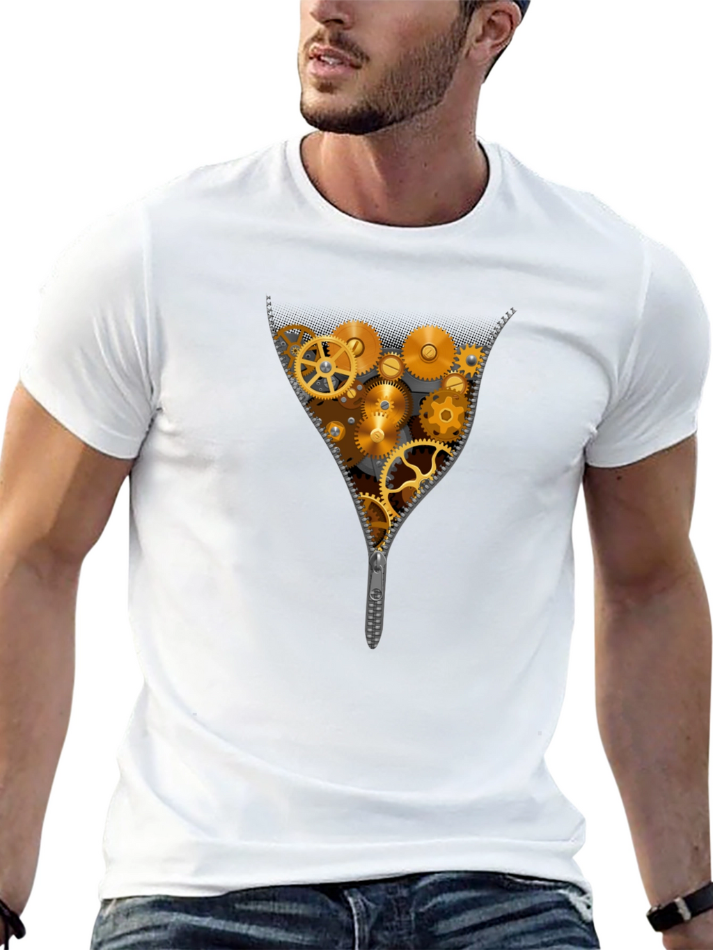 Gear Zipper T-Shirt