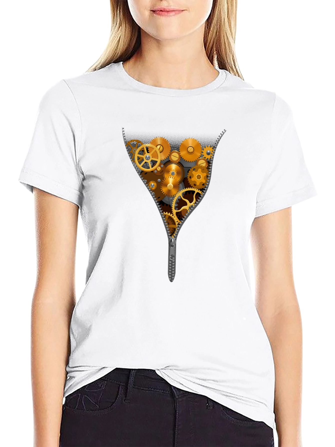 Gear Zipper T-Shirt