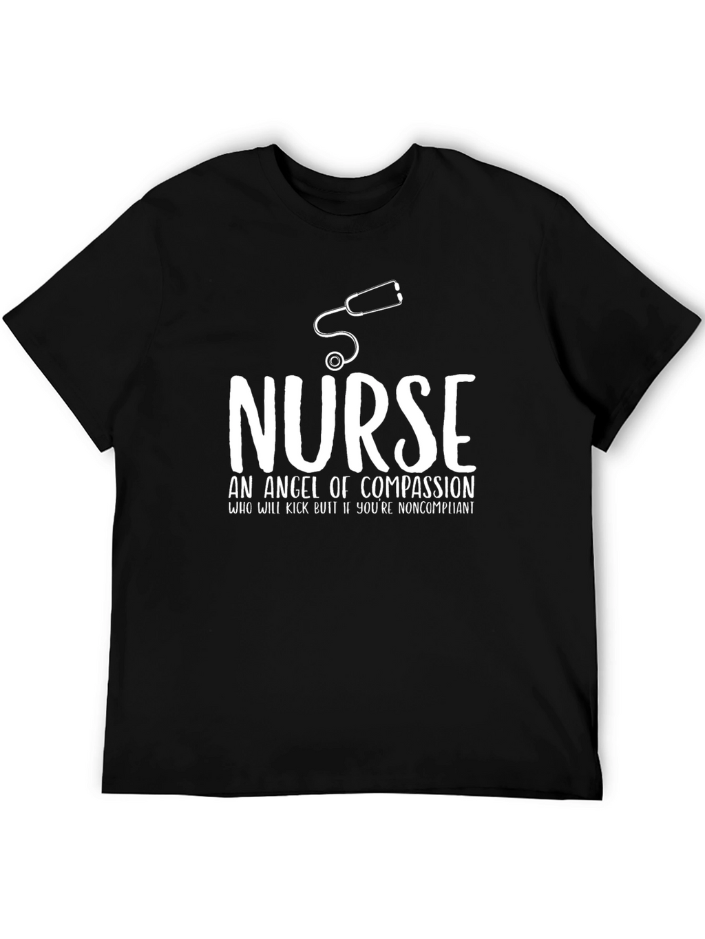 Nurse Angel of Compassion Black T-Shirt