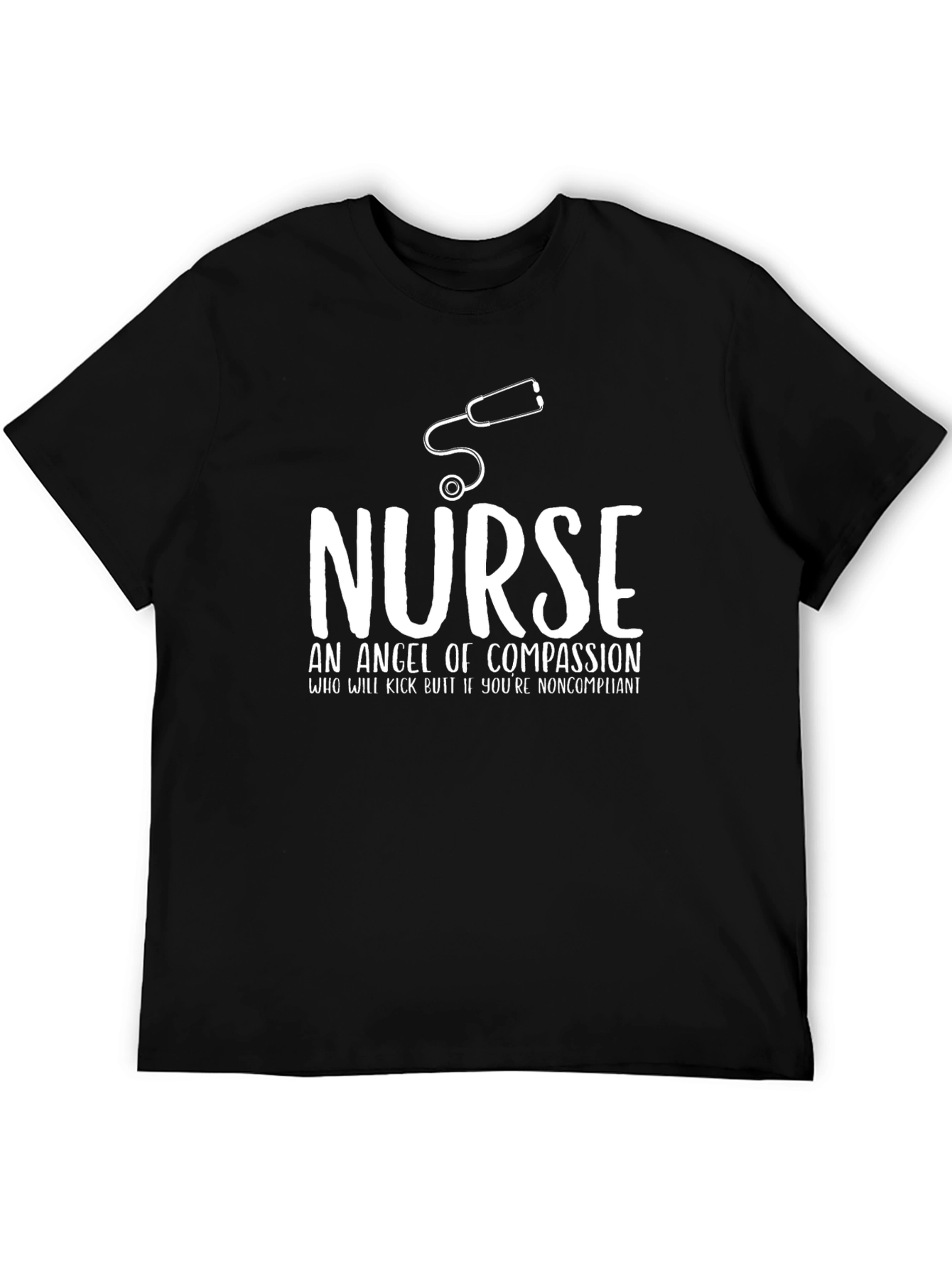 Nurse Angel of Compassion Black T-Shirt