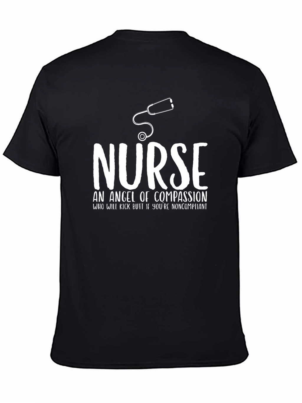 Nurse Angel of Compassion Black T-Shirt