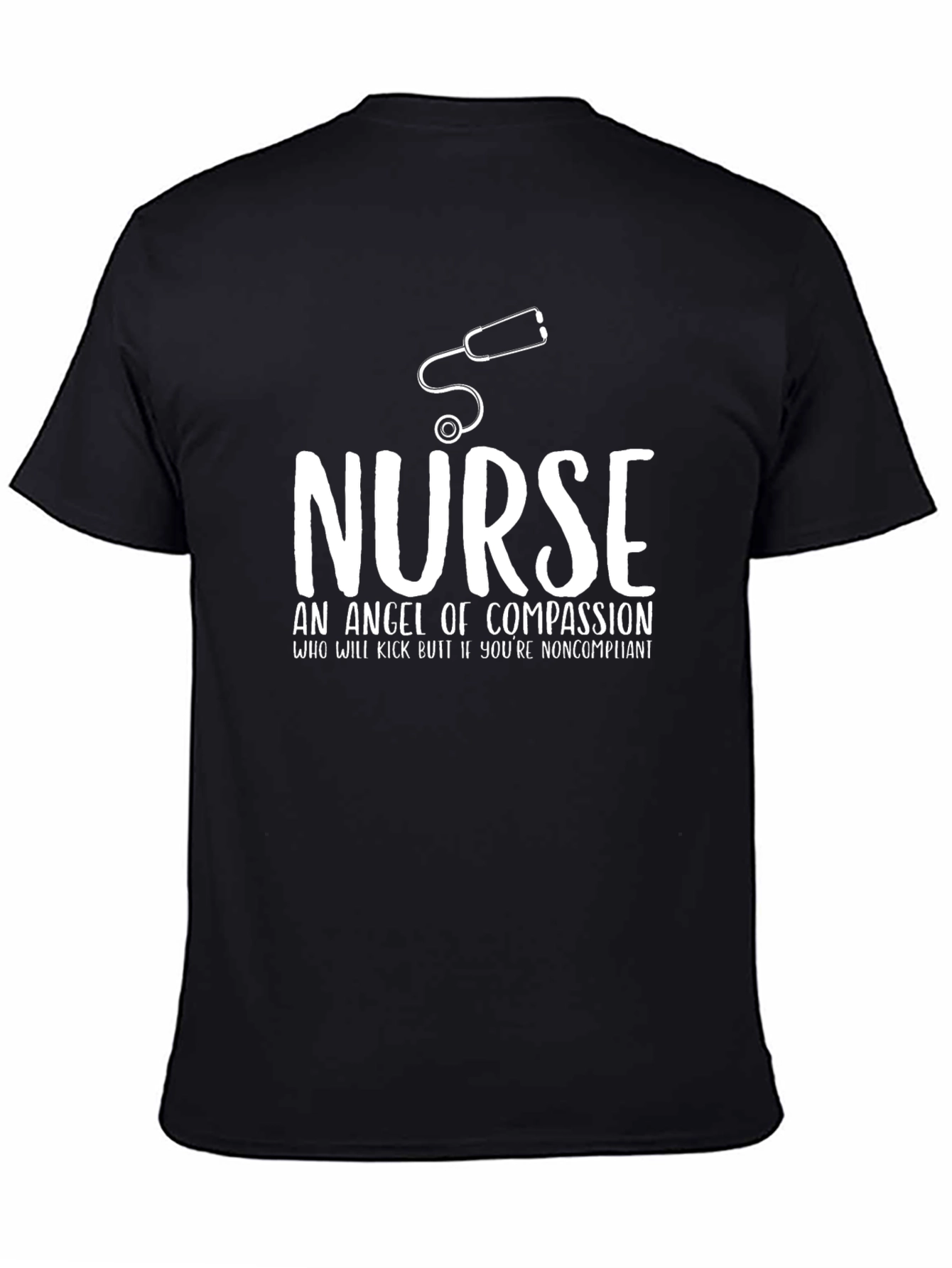 Nurse Angel of Compassion Black T-Shirt
