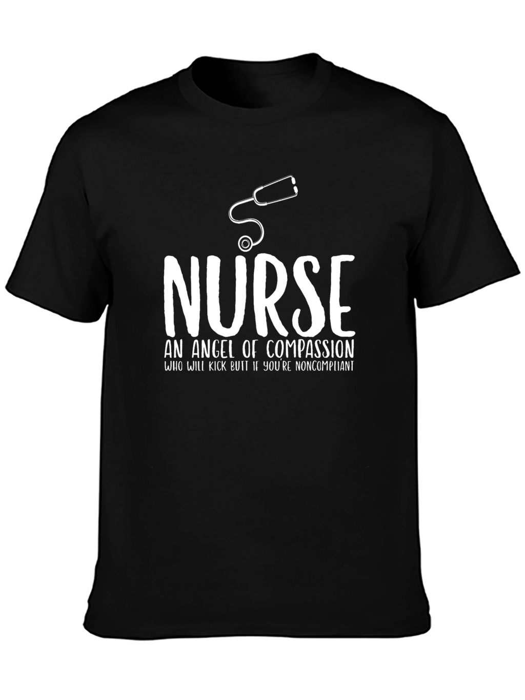 Nurse Angel of Compassion Black T-Shirt