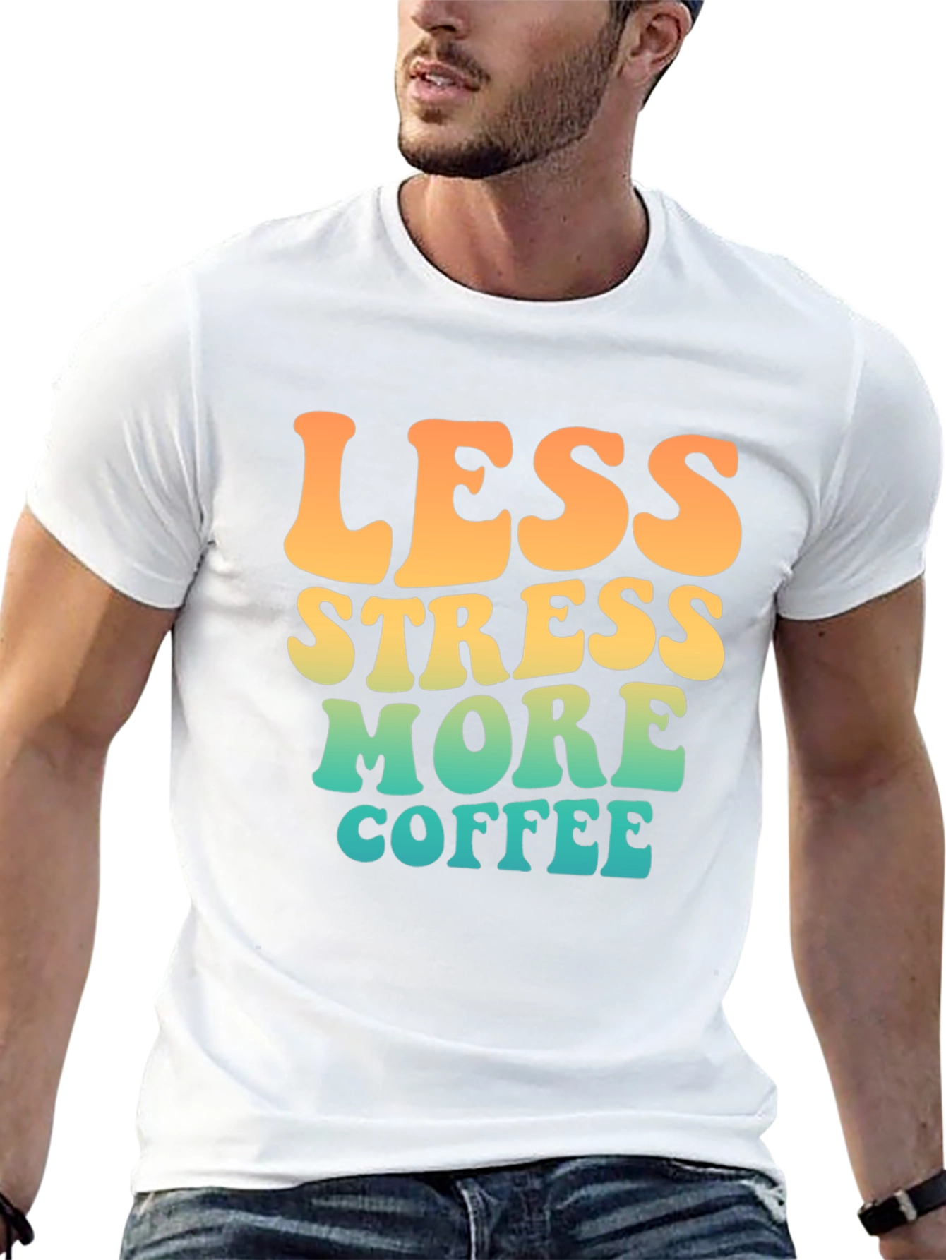 Less Stress More Coffee Retro T-Shirt