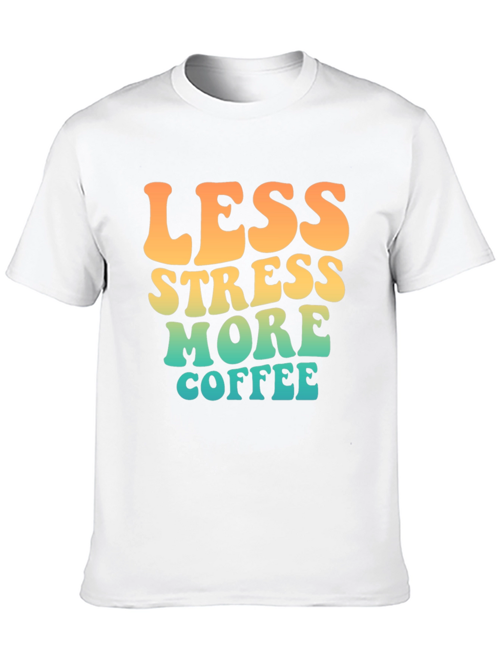 Less Stress More Coffee Retro T-Shirt