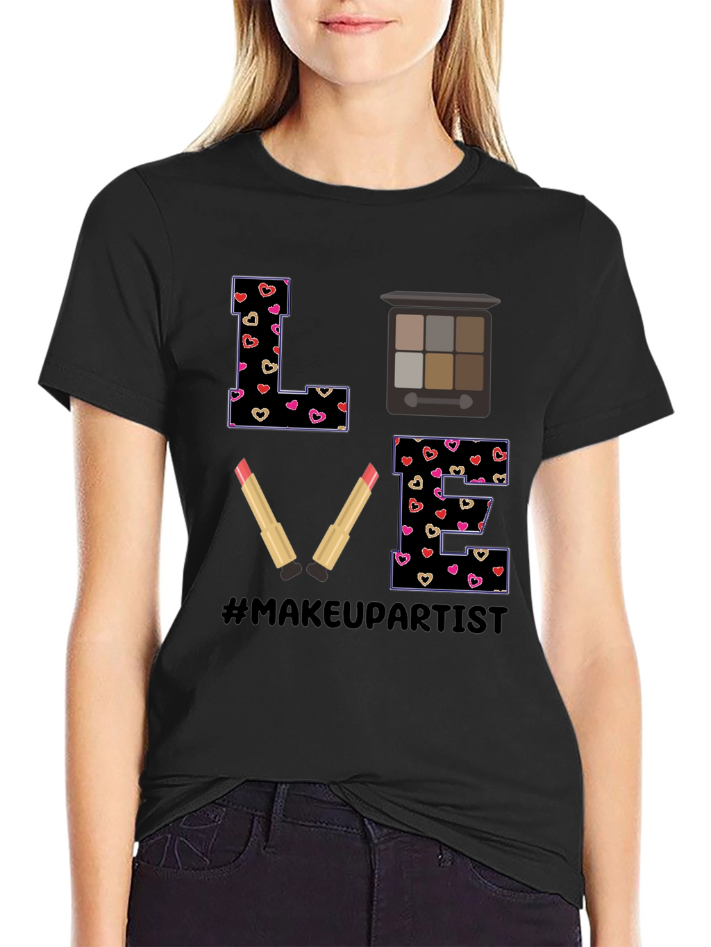 Makeup Artist LOVE T-Shirt Cute Design