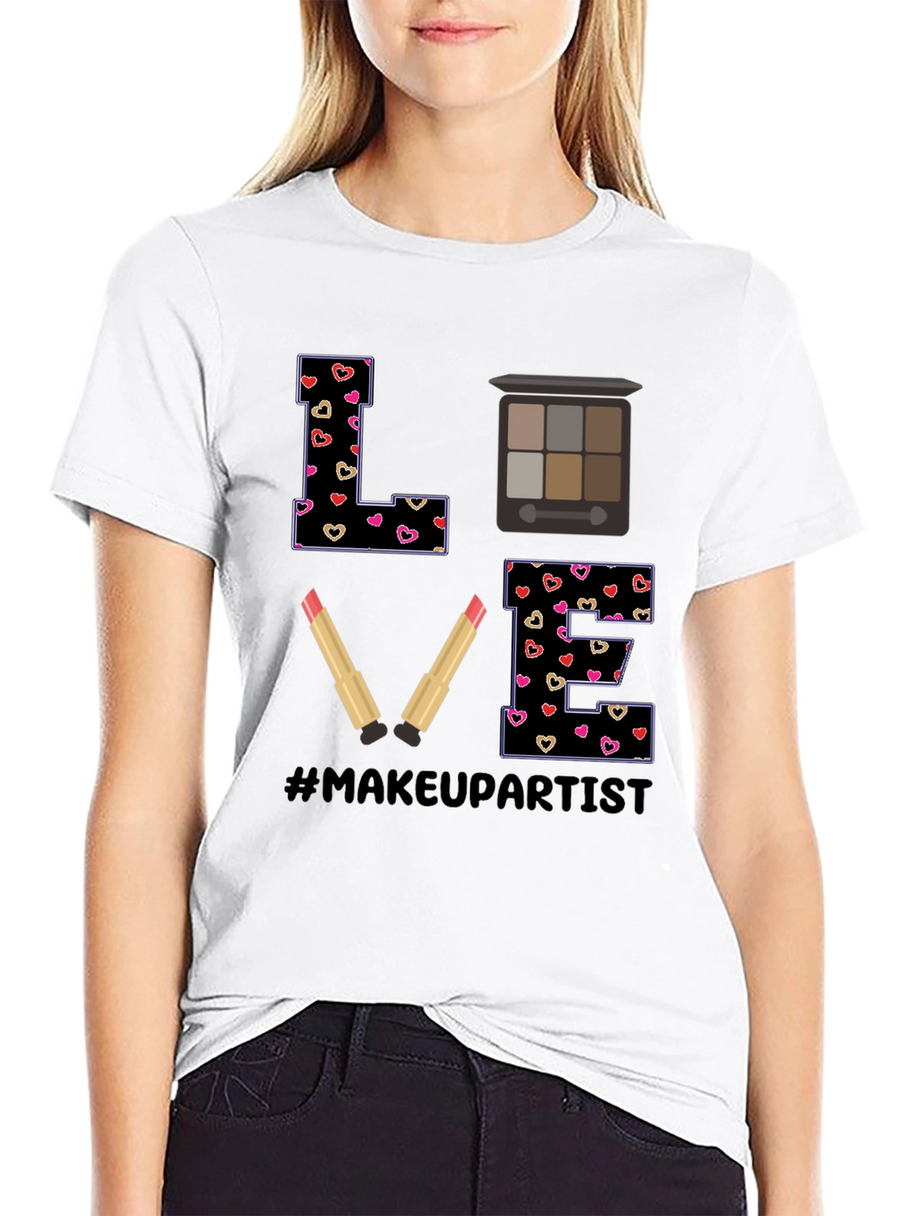 Makeup Artist LOVE T-Shirt Cute Design