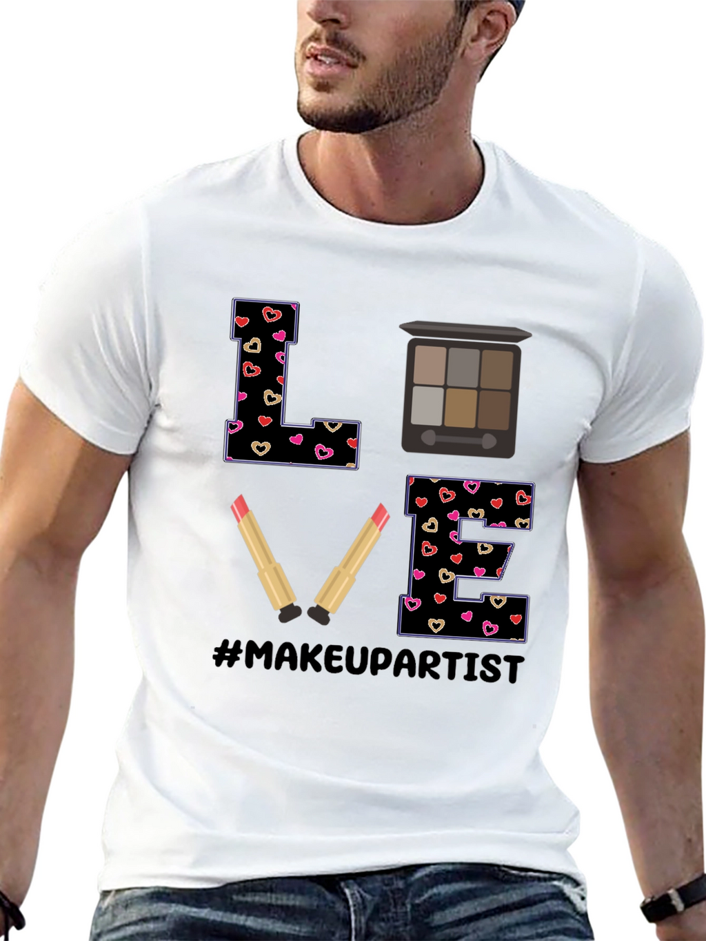 Makeup Artist LOVE T-Shirt Cute Design