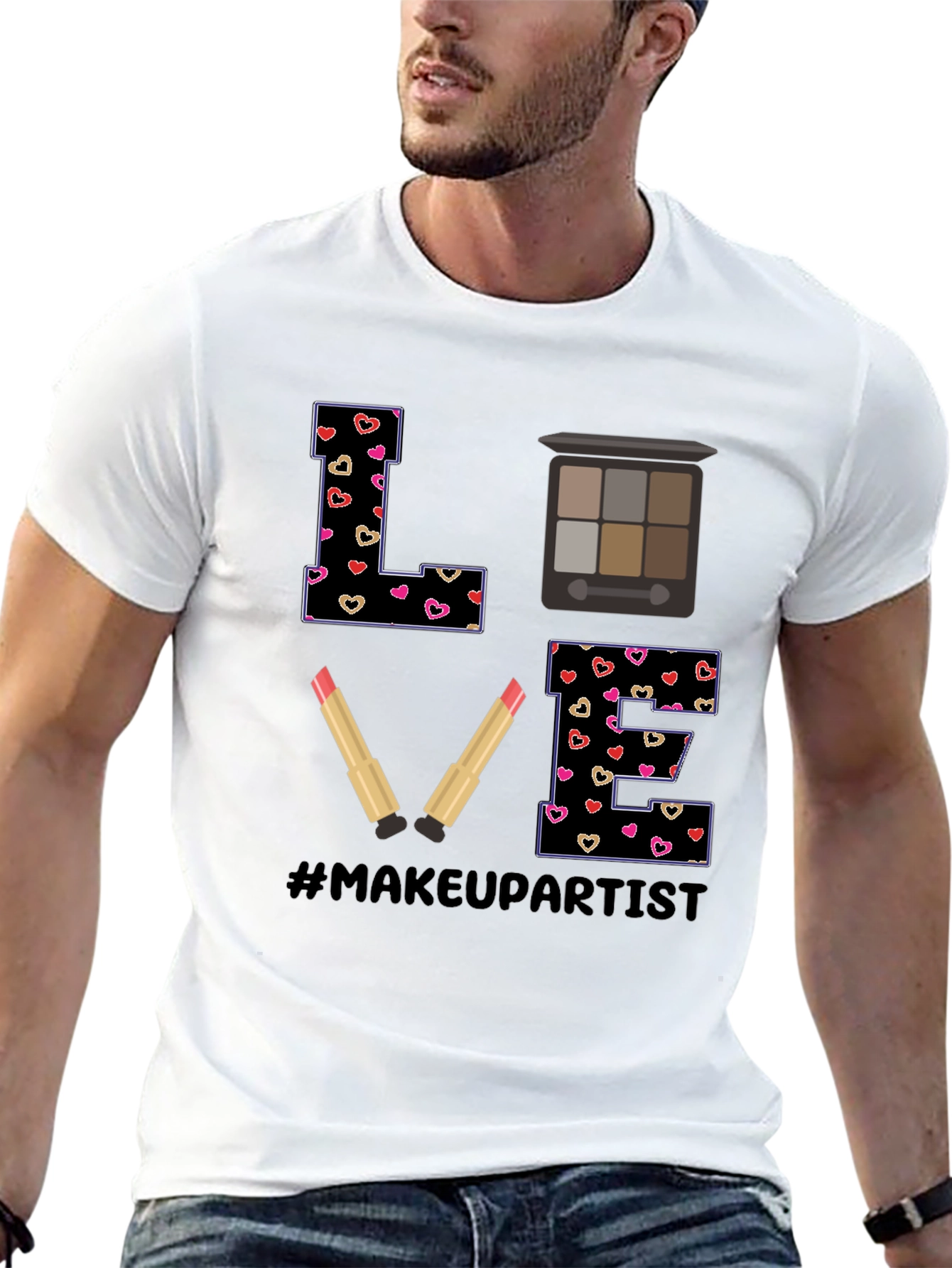 Makeup Artist LOVE T-Shirt Cute Design