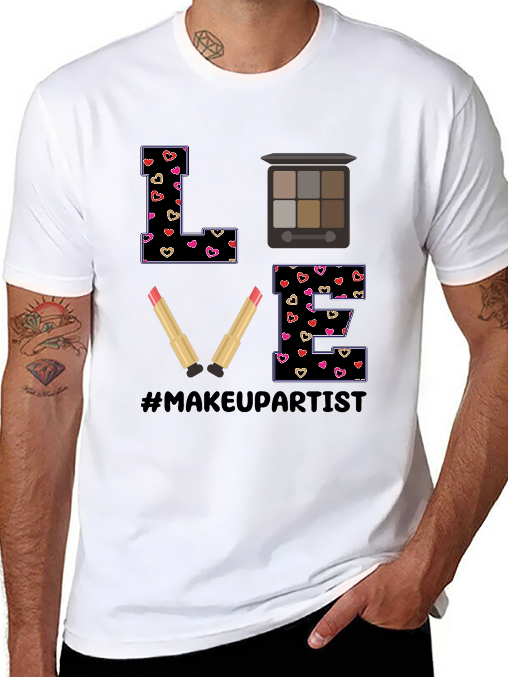 Makeup Artist LOVE T-Shirt Cute Design