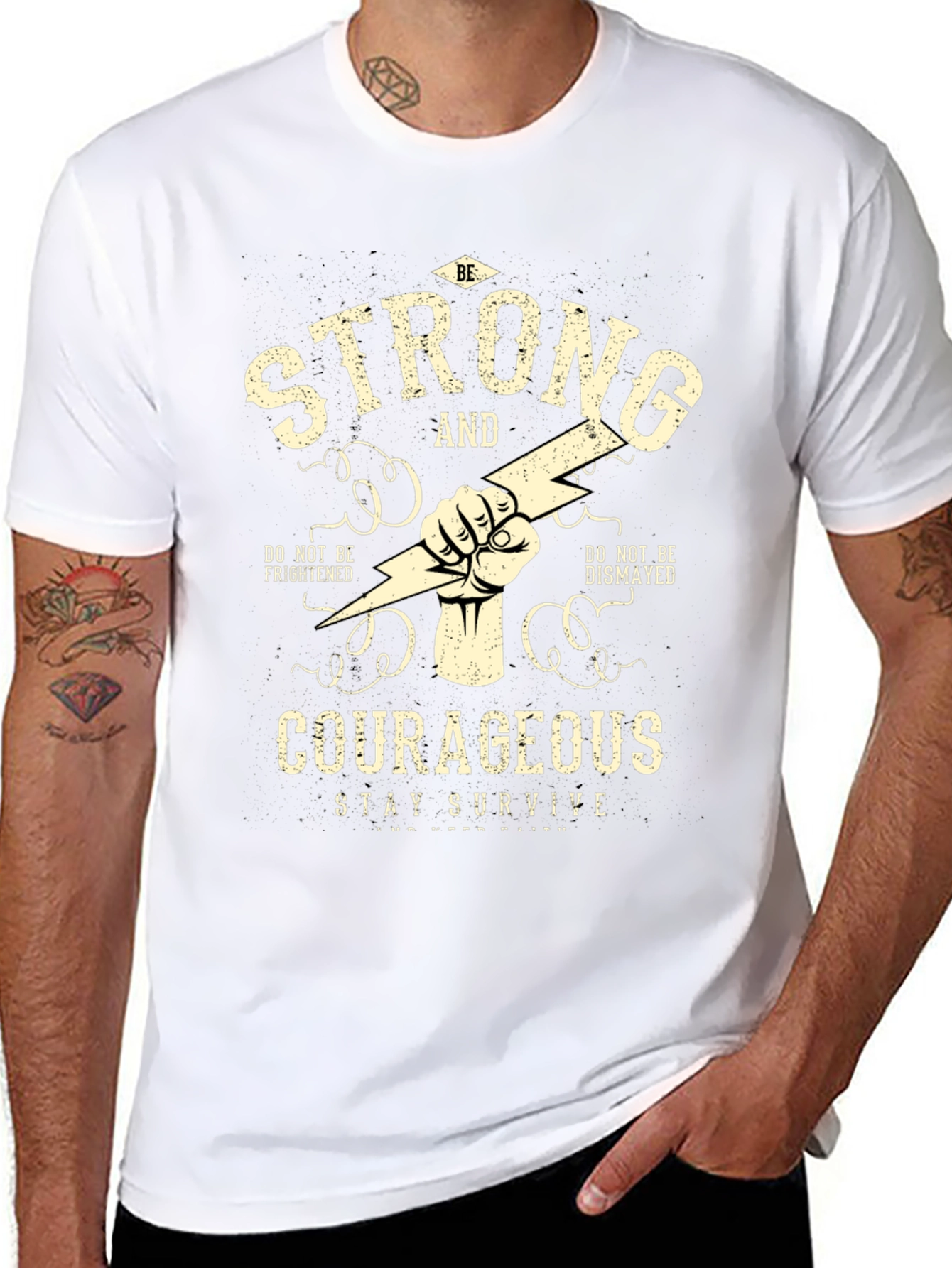 Be Strong & Courageous Graphic T-Shirt