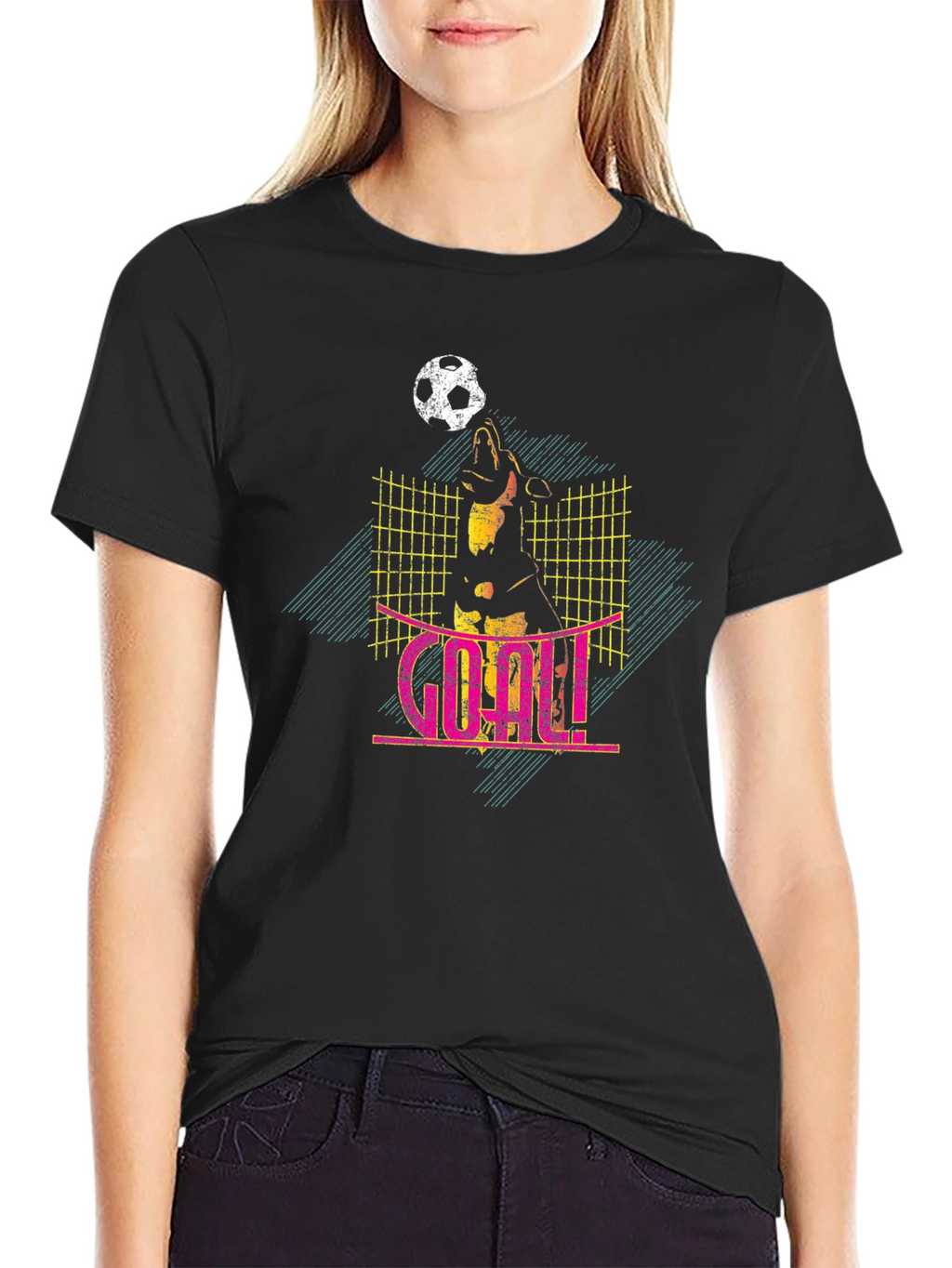 Goal! Soccer Dog Graphic T-Shirt