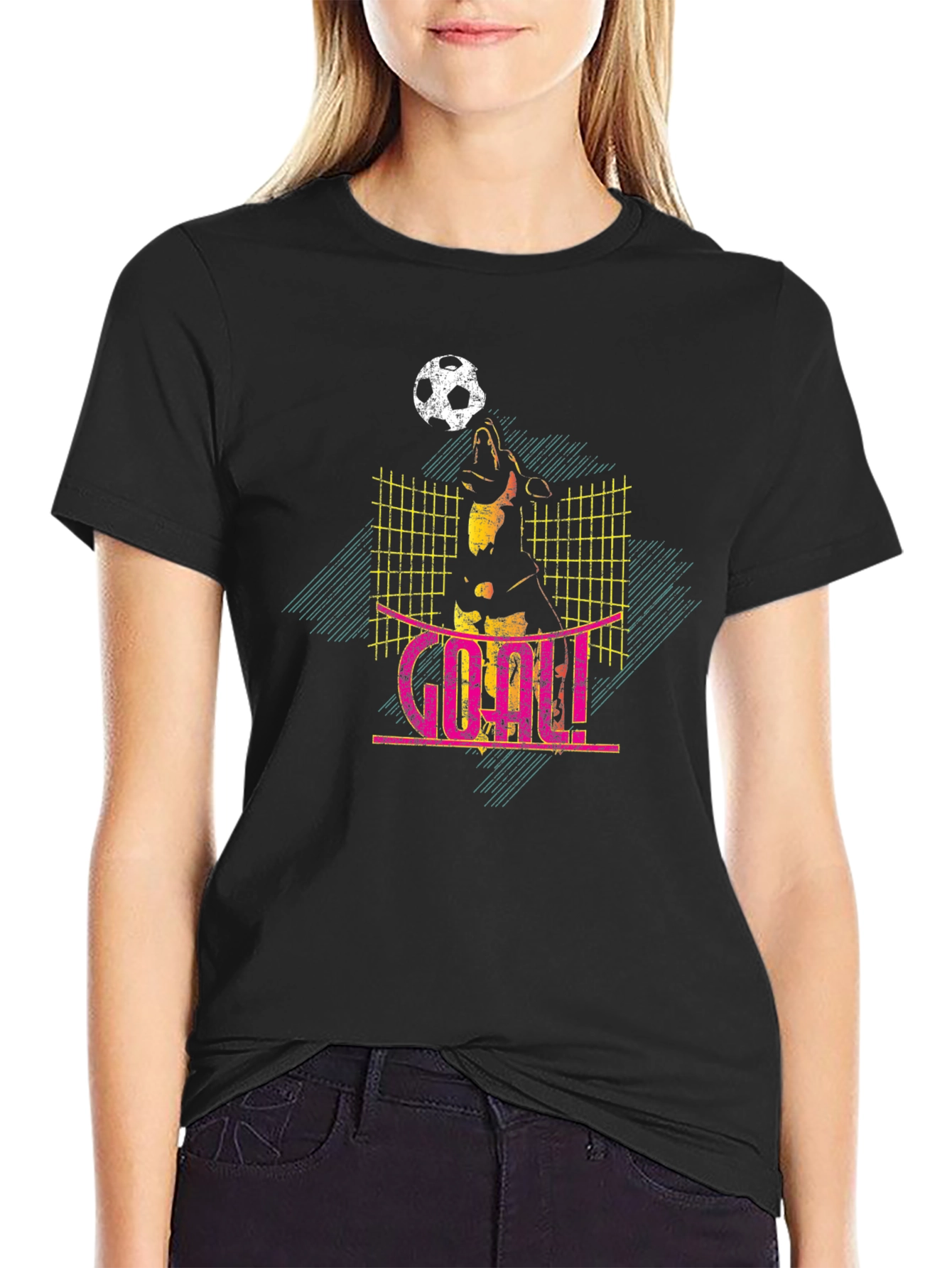 Goal! Soccer Dog Graphic T-Shirt