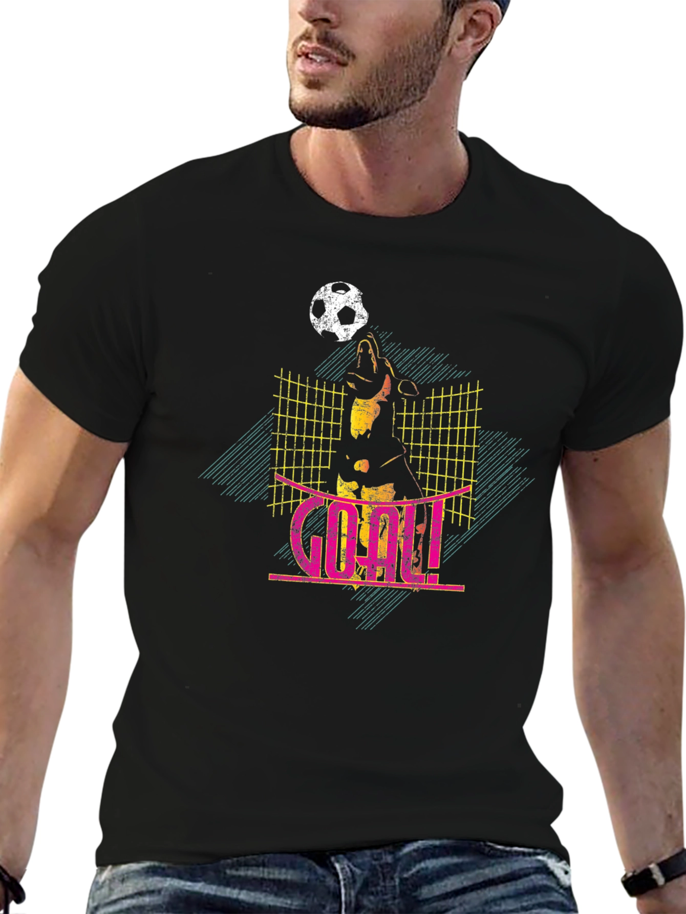 Goal! Soccer Dog Graphic T-Shirt