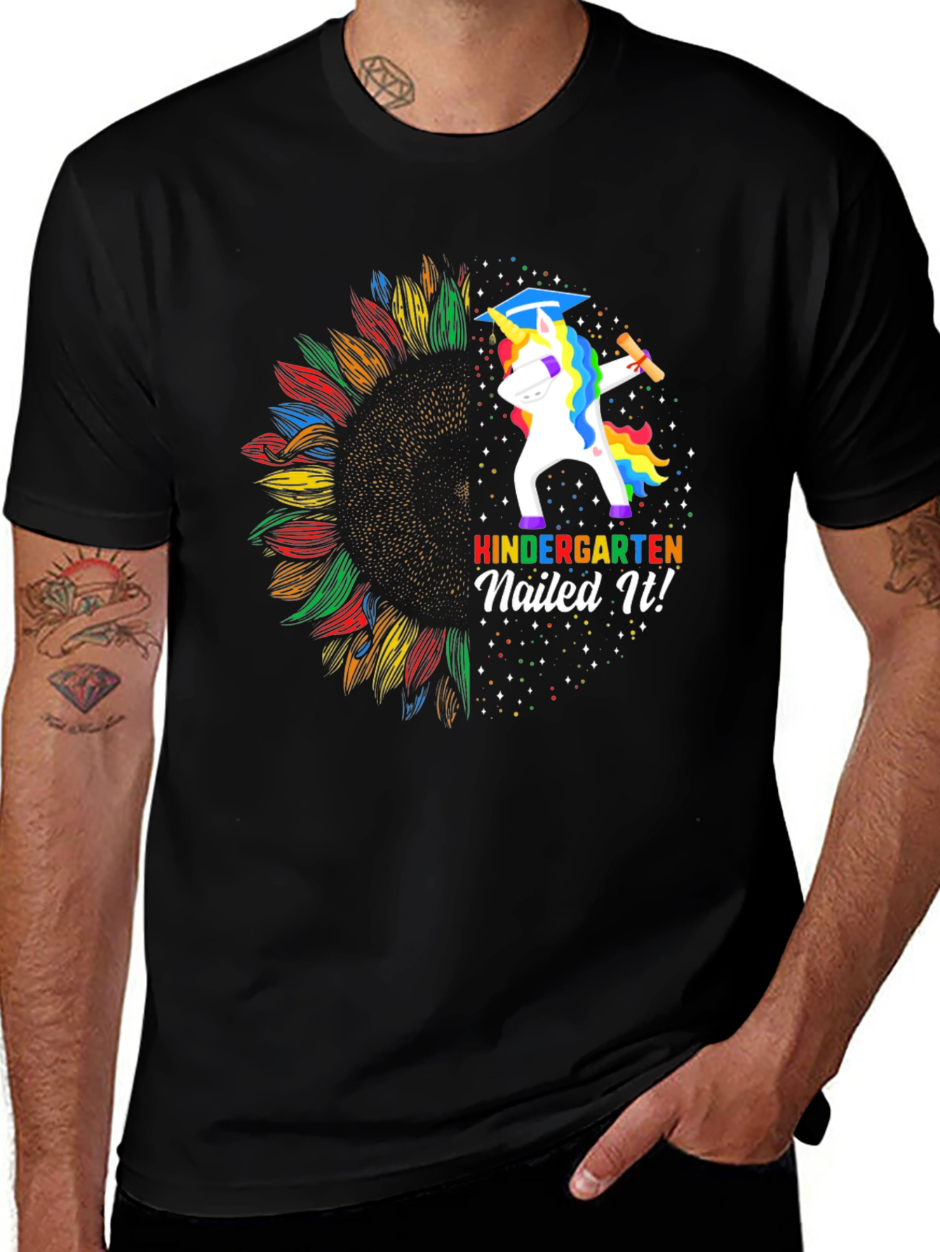 Kindergarten Nailed It! Unicorn Graduation T-Shirt