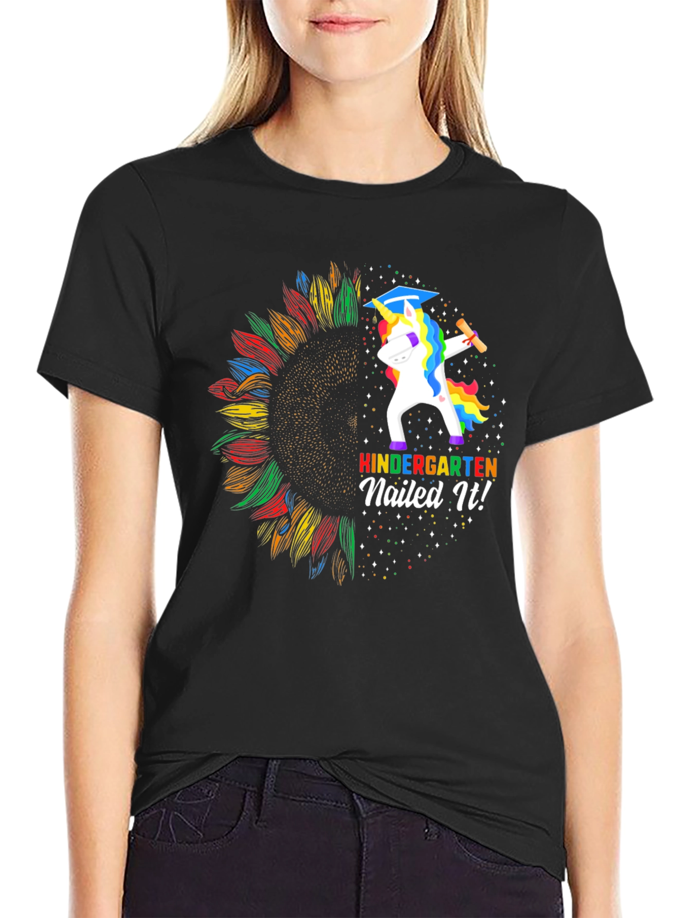 Kindergarten Nailed It! Unicorn Graduation T-Shirt