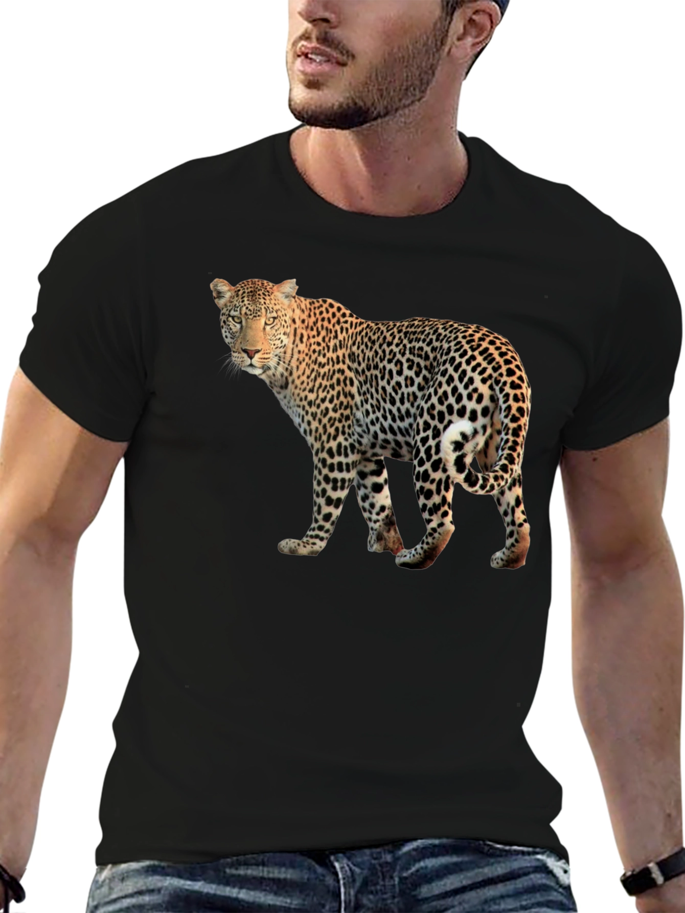 Leopard Print T-Shirt - Stylish Animal Graphic Tee