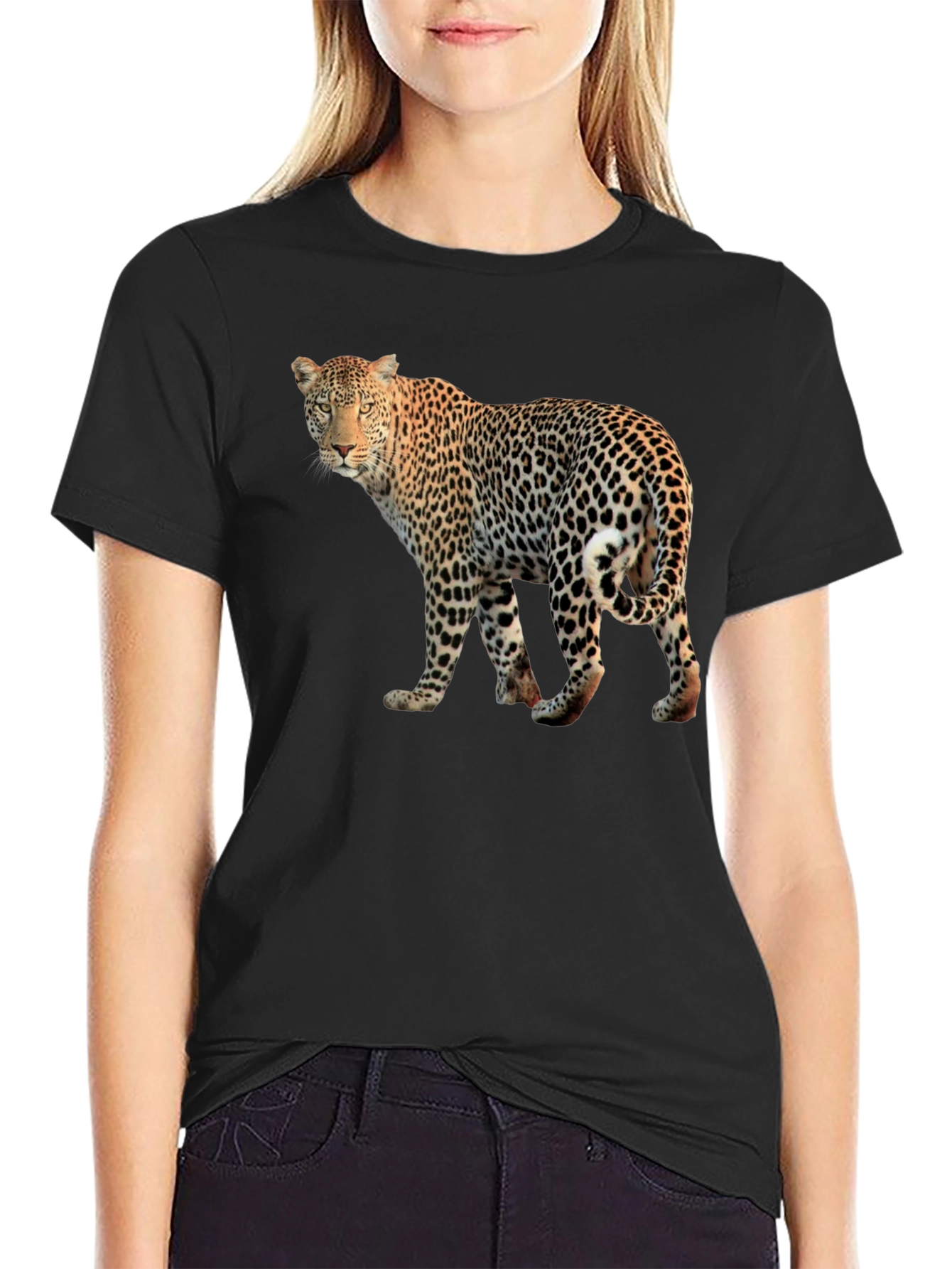 Leopard Print T-Shirt - Stylish Animal Graphic Tee