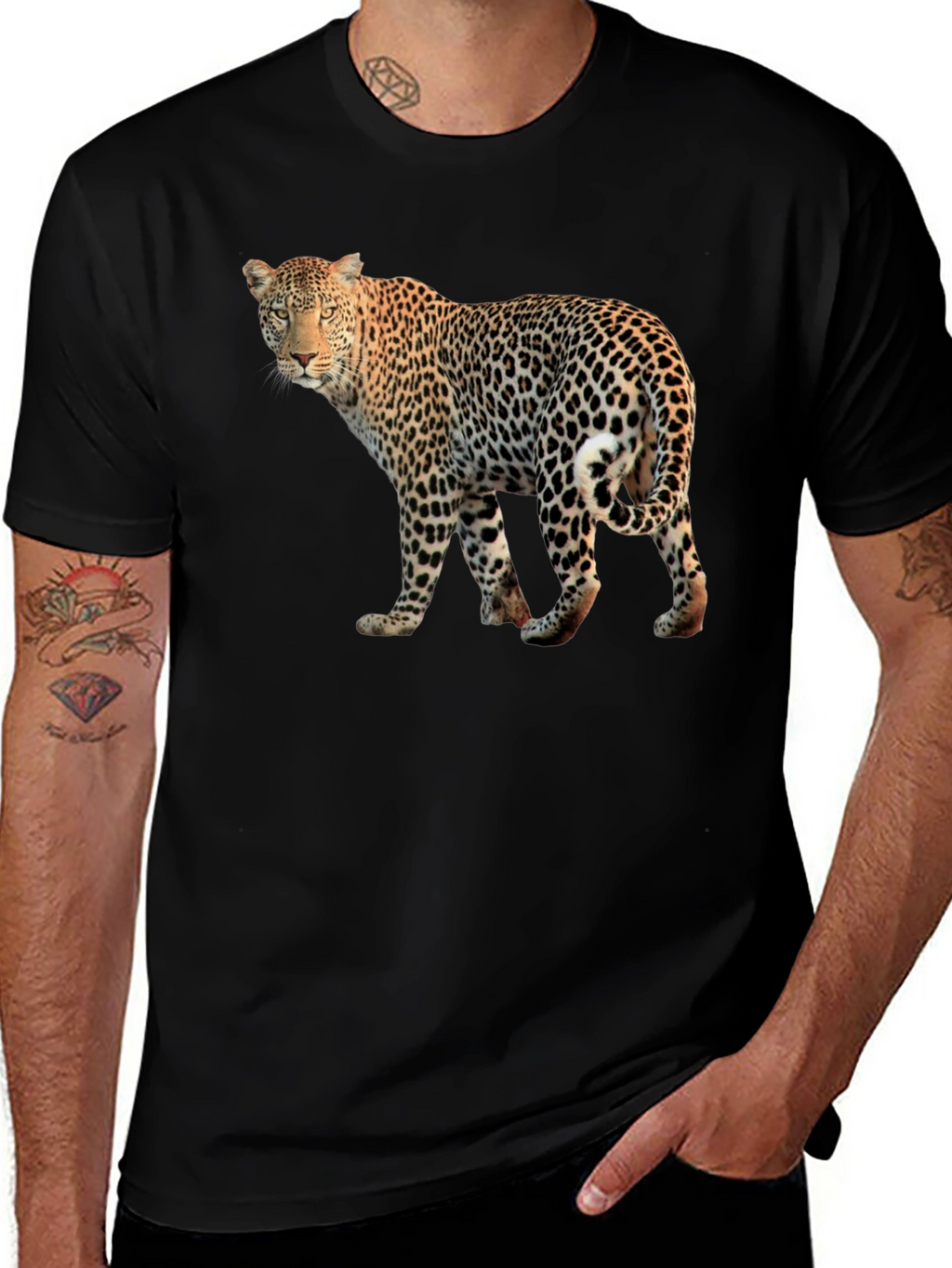 Leopard Print T-Shirt - Stylish Animal Graphic Tee