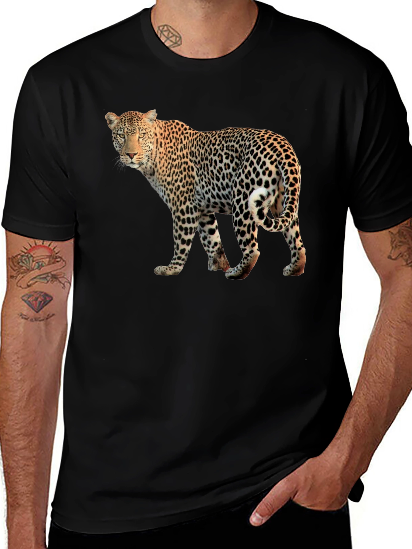 Leopard Print T-Shirt - Stylish Animal Graphic Tee