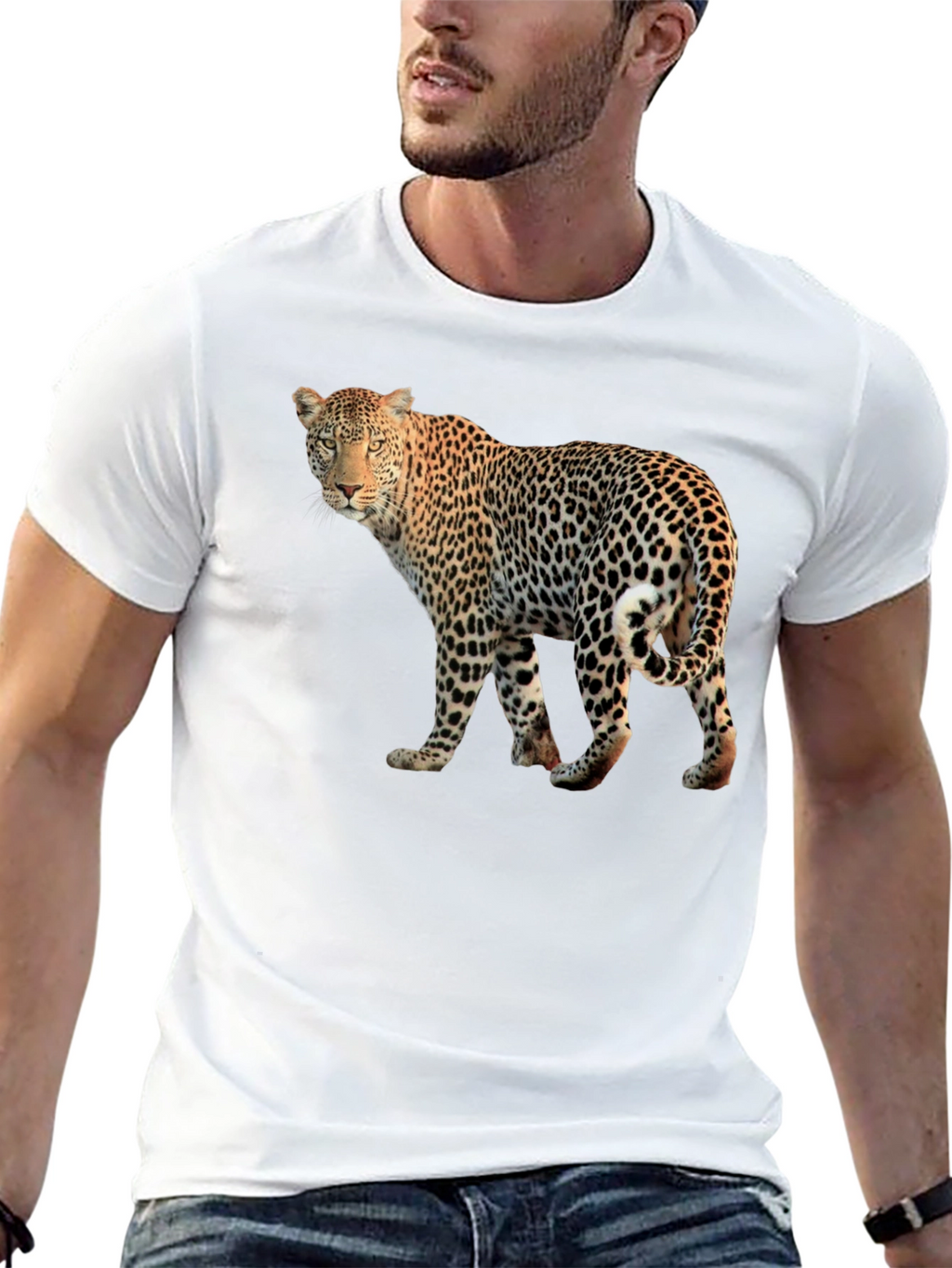 Leopard Print T-Shirt - Stylish Animal Graphic Tee