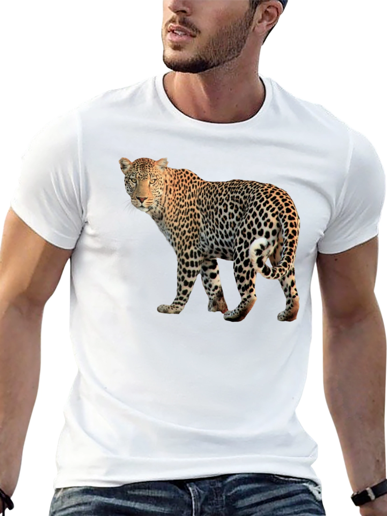Leopard Print T-Shirt - Stylish Animal Graphic Tee