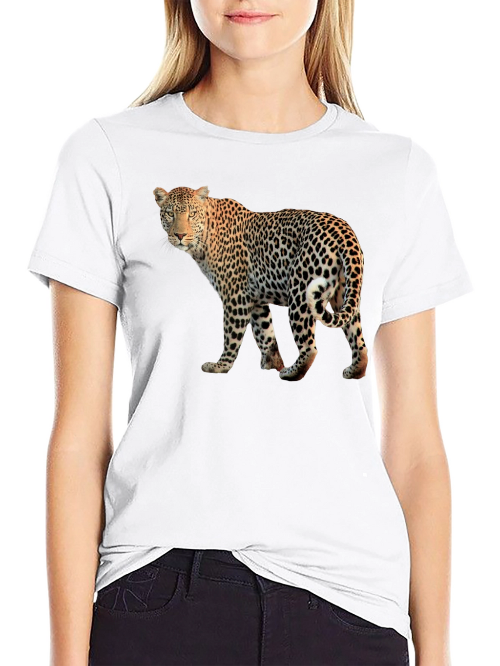 Leopard Print T-Shirt - Stylish Animal Graphic Tee