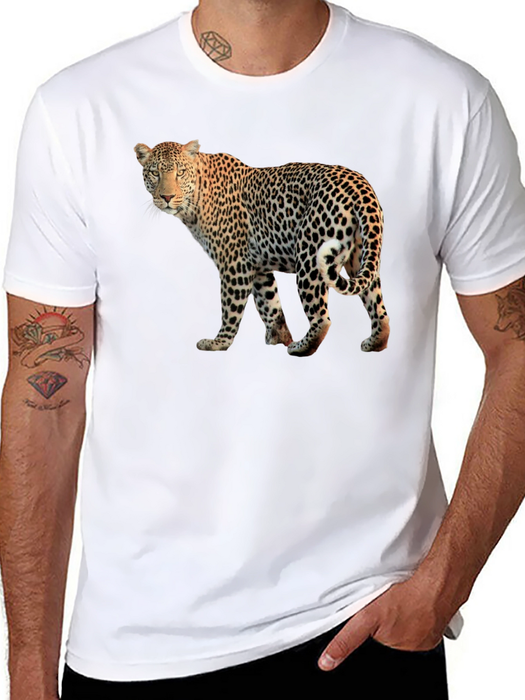 Leopard Print T-Shirt - Stylish Animal Graphic Tee