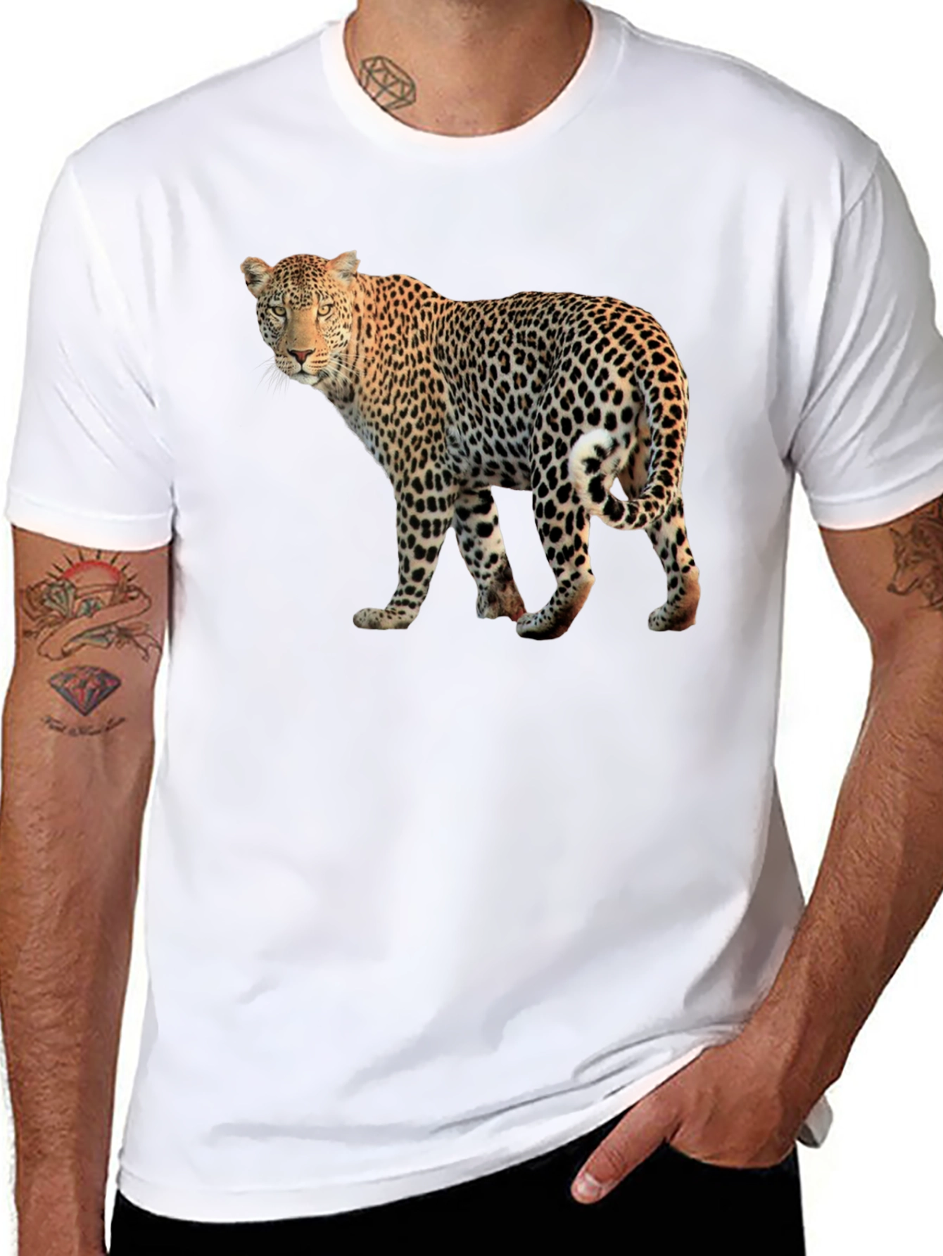 Leopard Print T-Shirt - Stylish Animal Graphic Tee