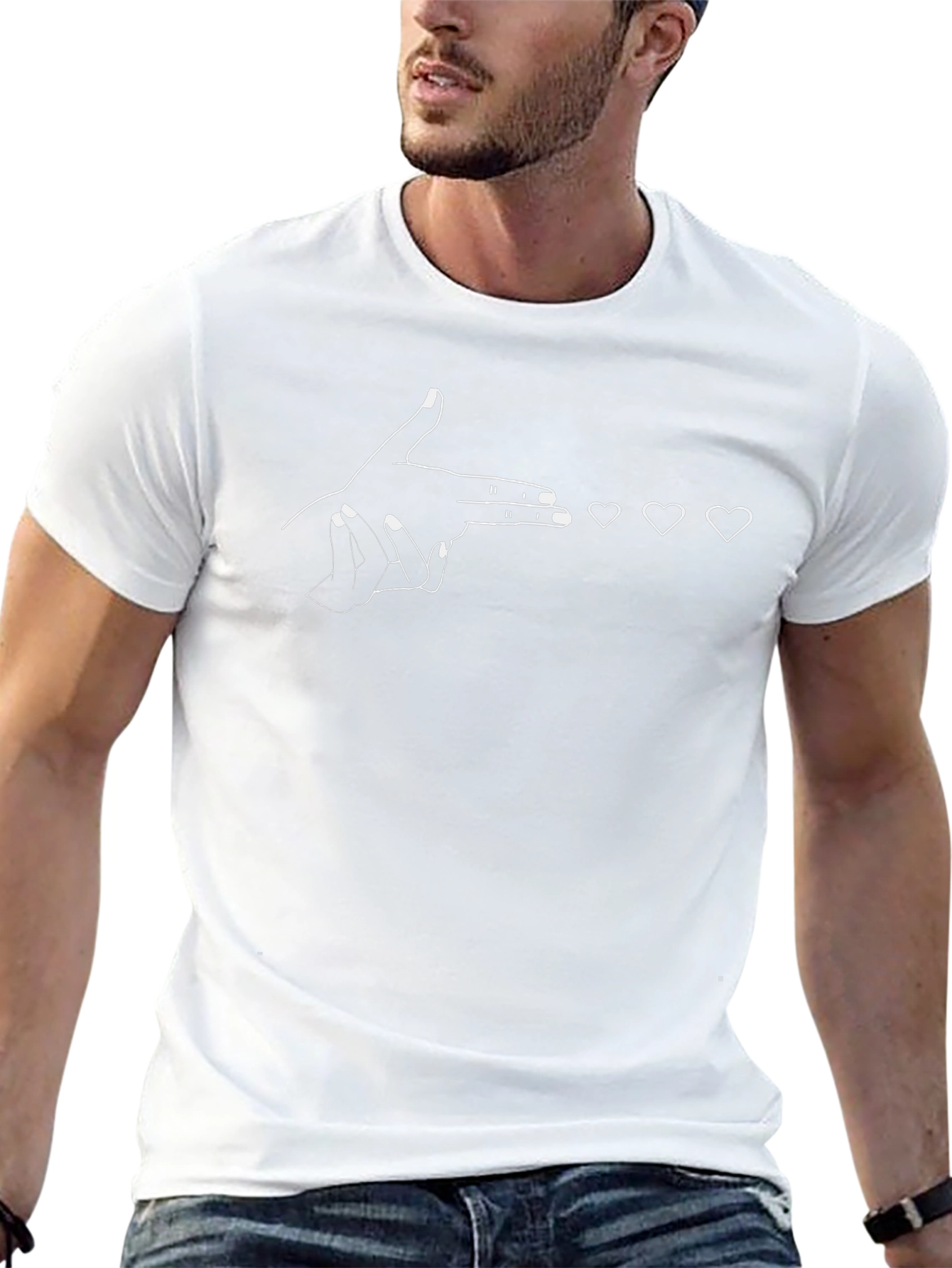 Heart Shooter Black T-Shirt