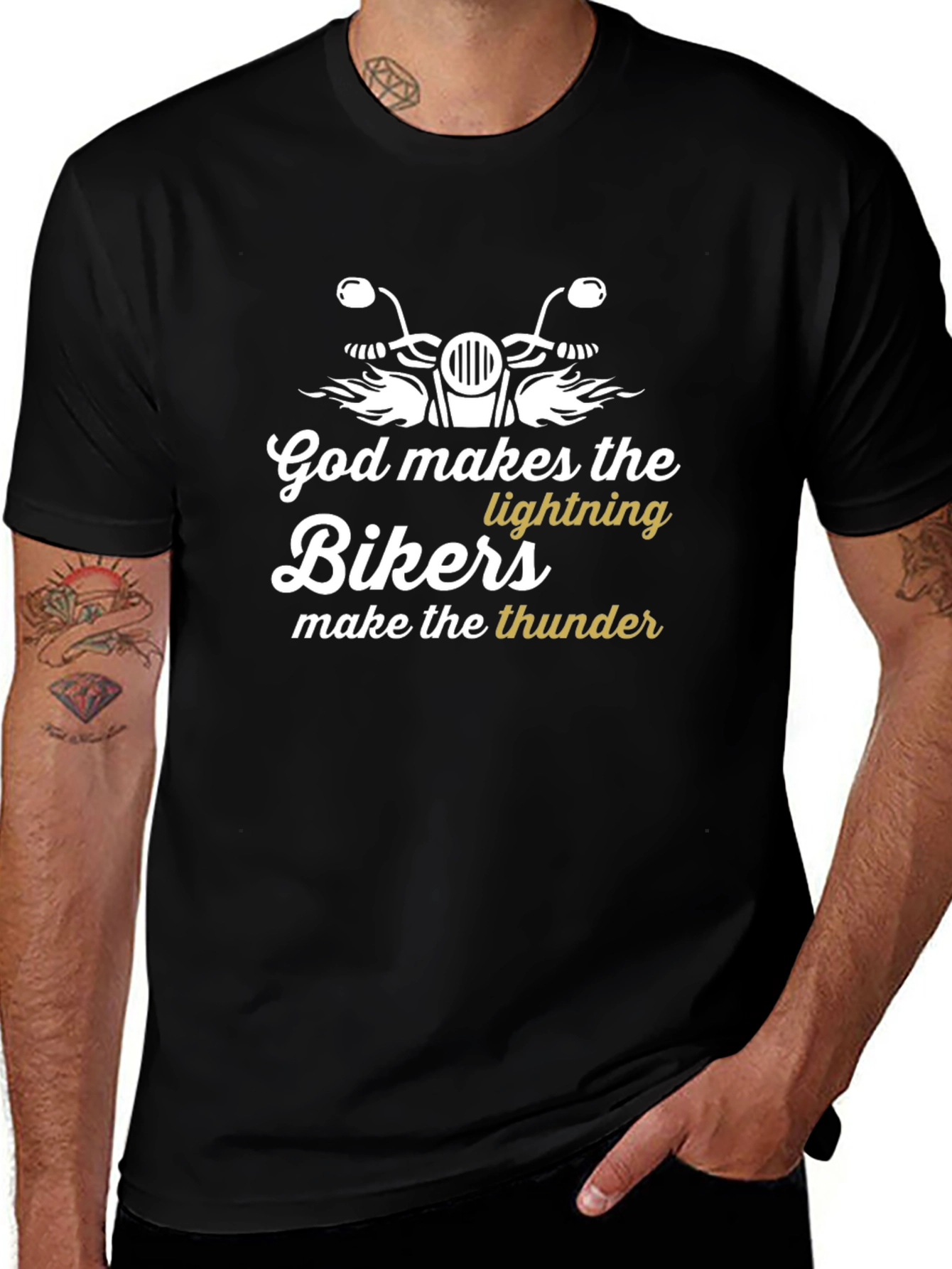 God Makes The Lightning Bikers T-Shirt