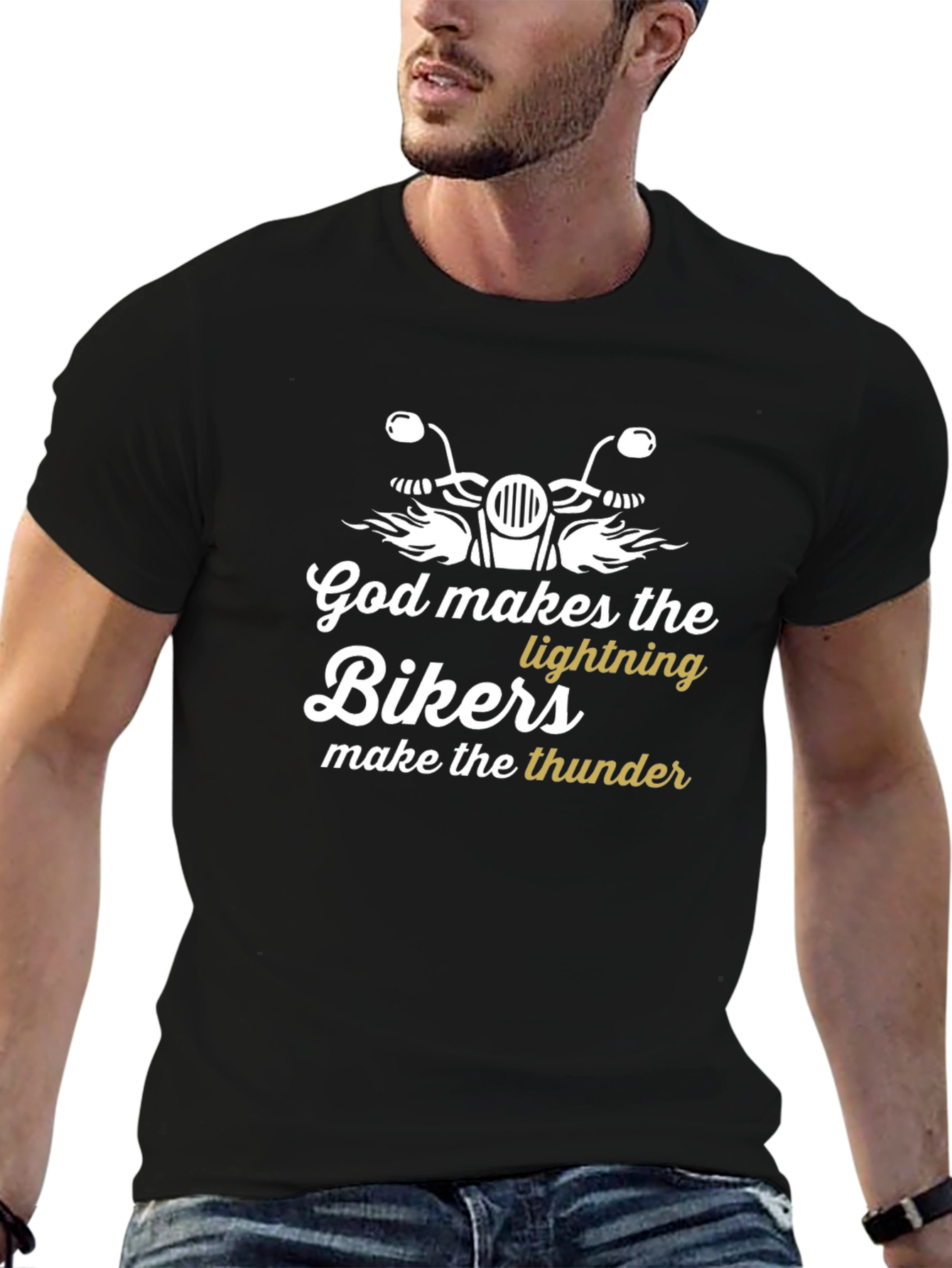 God Makes The Lightning Bikers T-Shirt