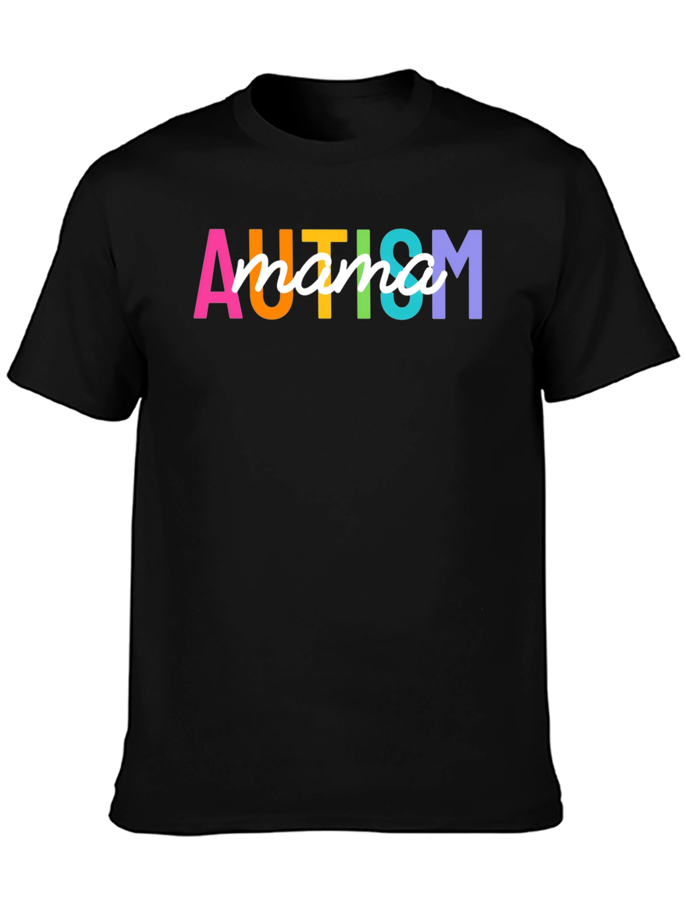Autism Mama Graphic T-Shirt - Colorful Support Tee