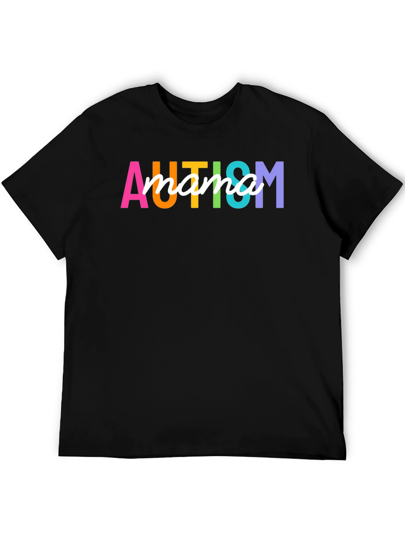 Autism Mama Graphic T-Shirt - Colorful Support Tee