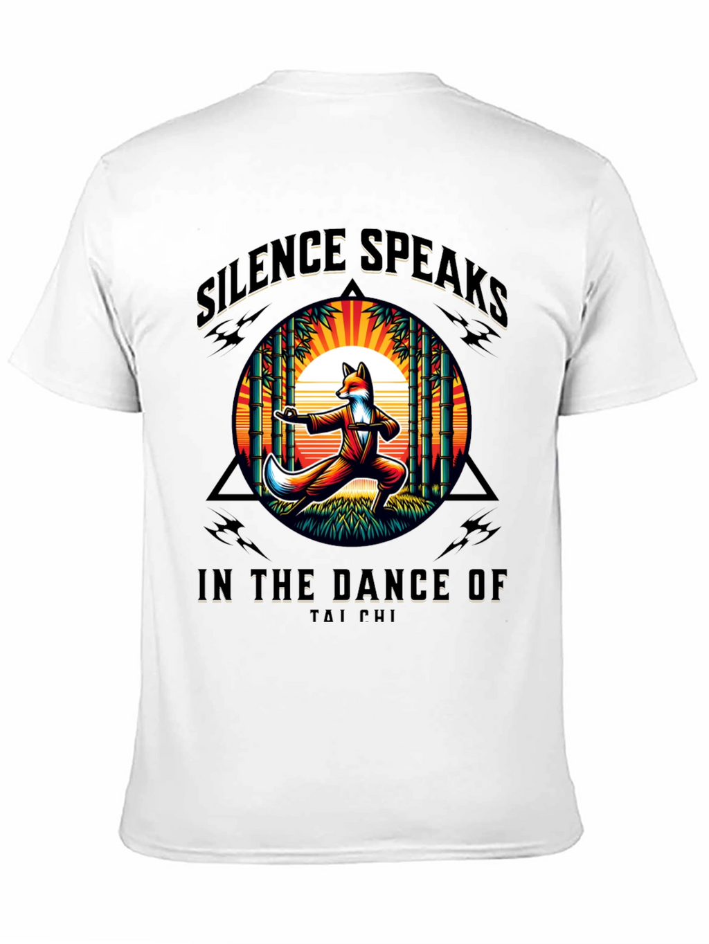 Silence Speaks Tai Chi Fox Graphic T-Shirt