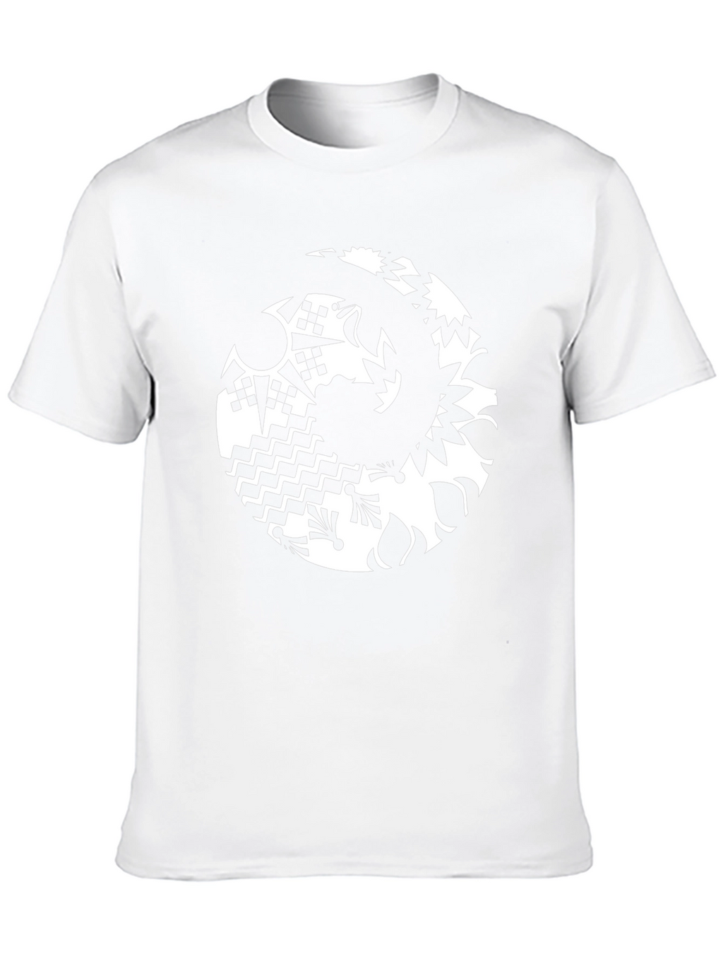 Abstract Graphic Tee - Black Casual Style