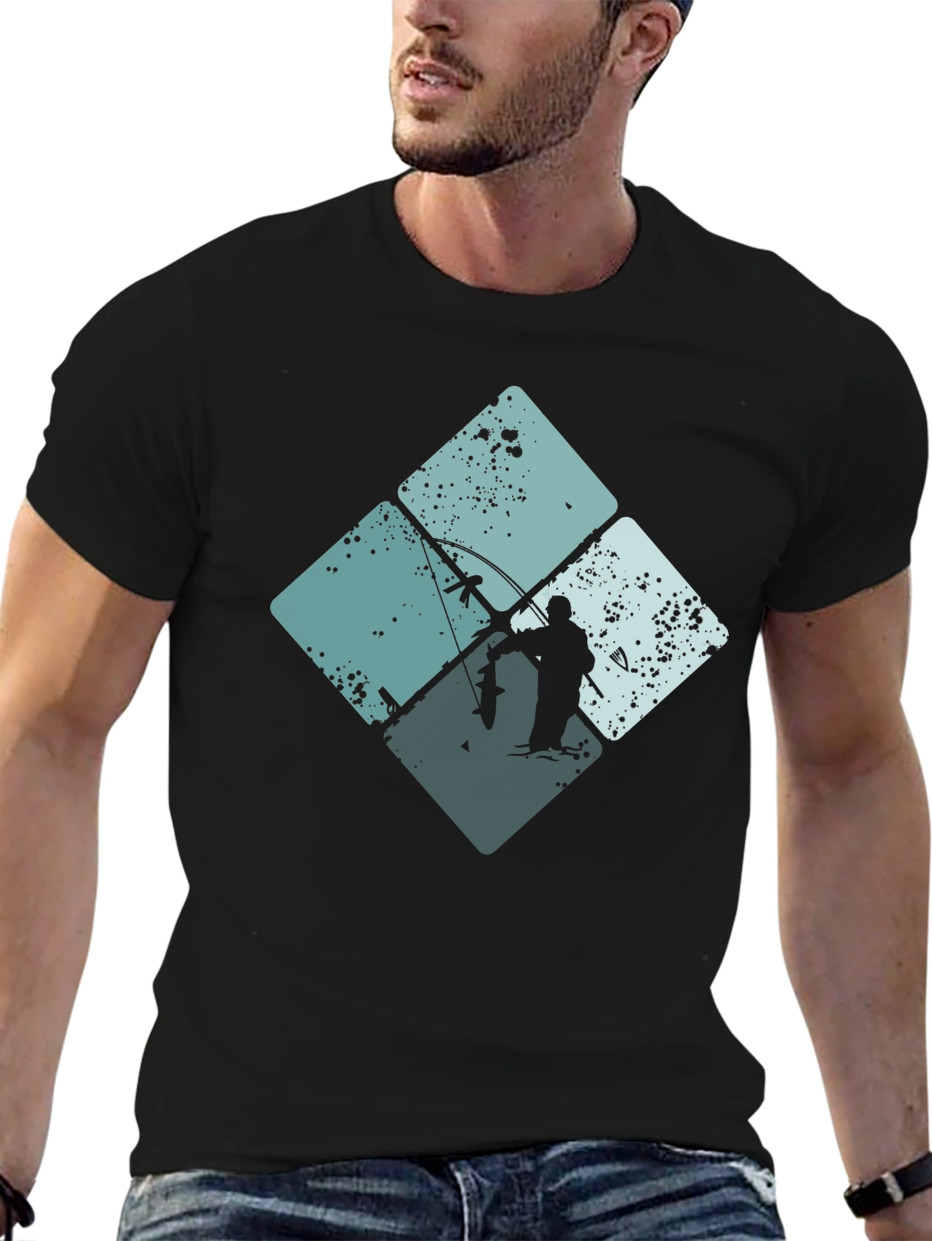 Fishing Silhouette Graphic Tee