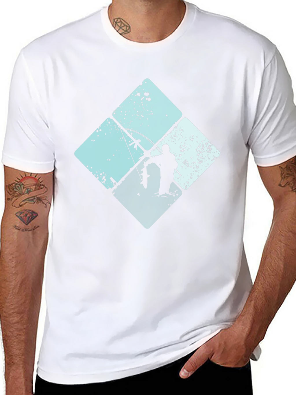 Fishing Silhouette Graphic Tee