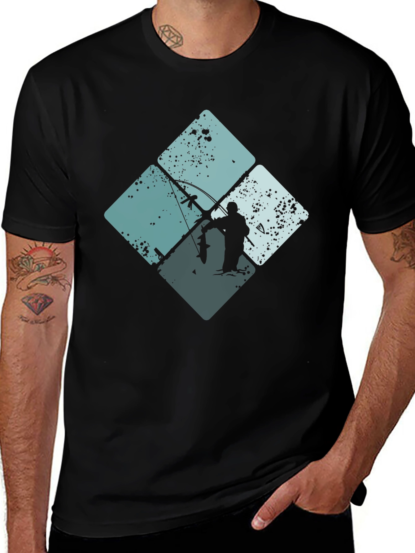 Fishing Silhouette Graphic Tee