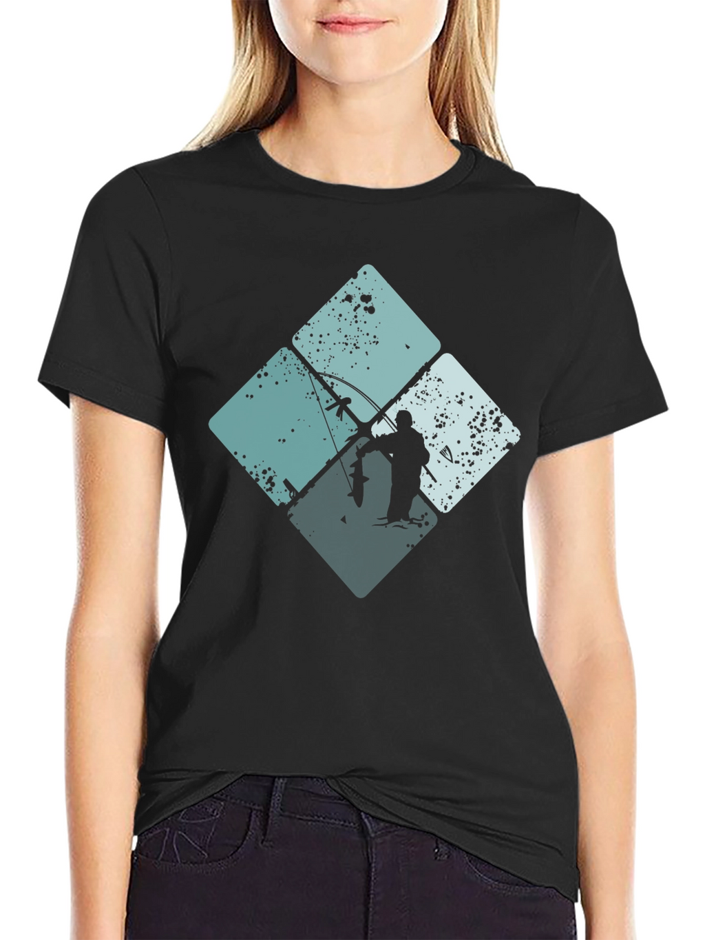 Fishing Silhouette Graphic Tee