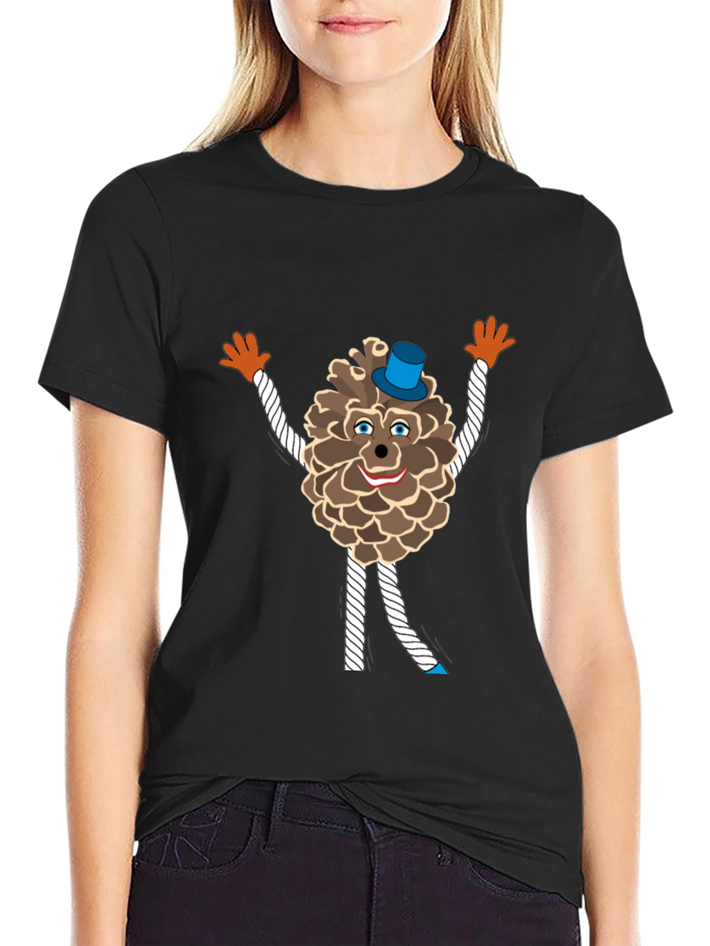 Fun Pine Cone Cartoon T-Shirt
