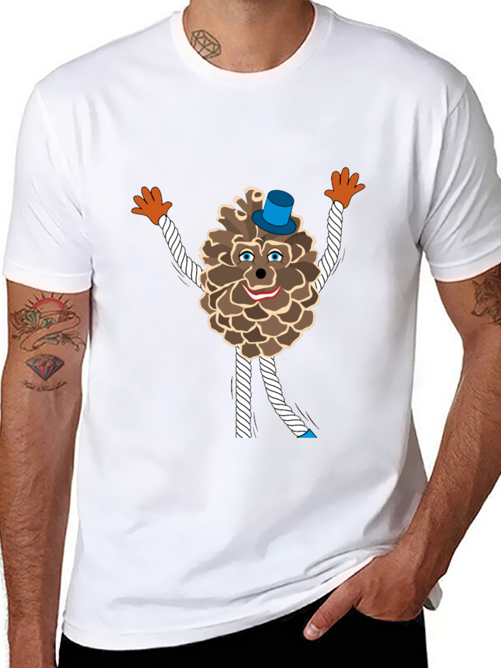 Fun Pine Cone Cartoon T-Shirt