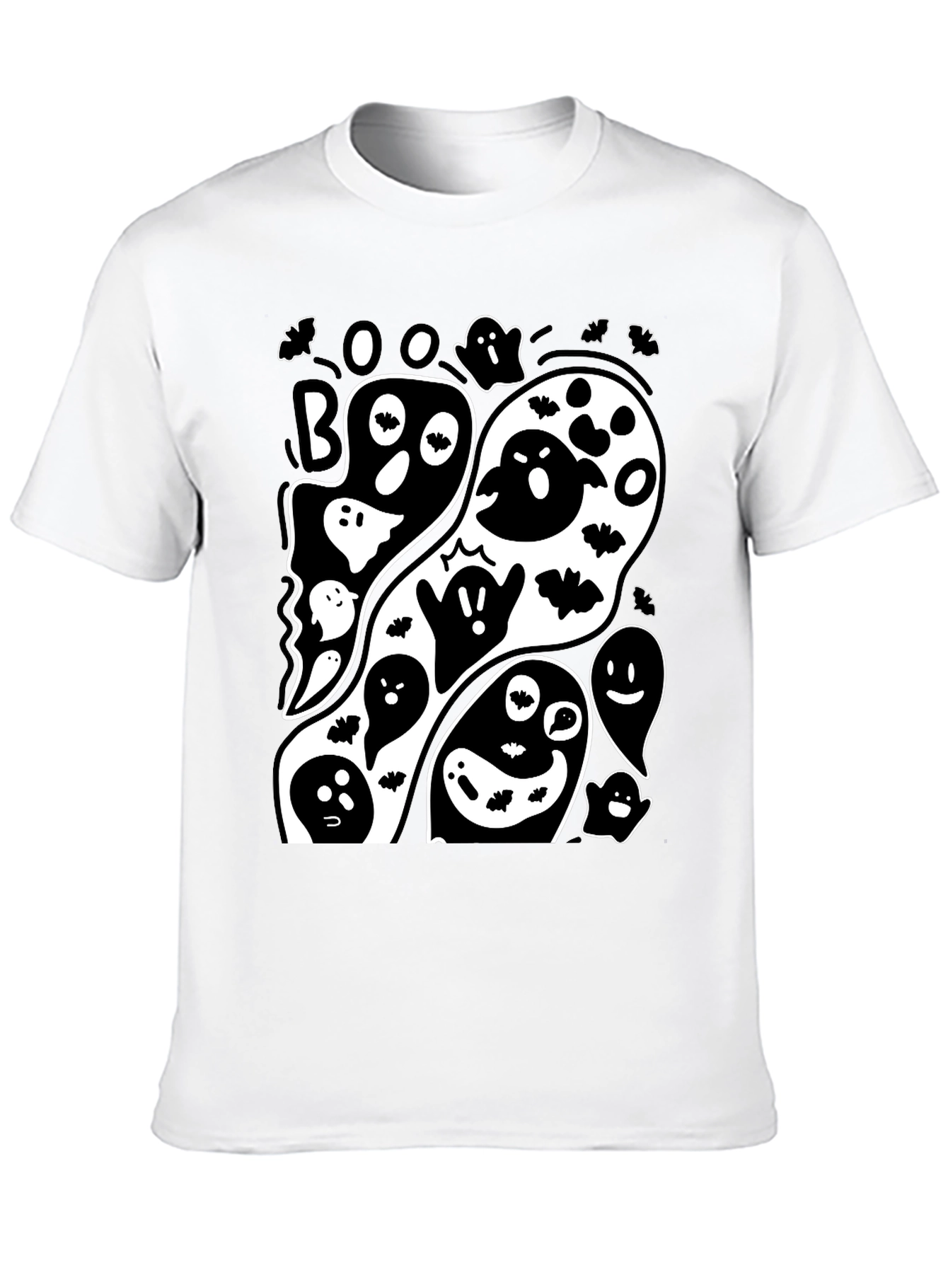 Spooky Ghost Graphic Tee - Halloween Fun!