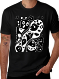 Spooky Ghost Graphic Tee - Halloween Fun!