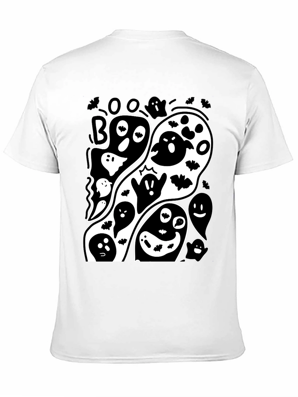 Spooky Ghost Graphic Tee - Halloween Fun!