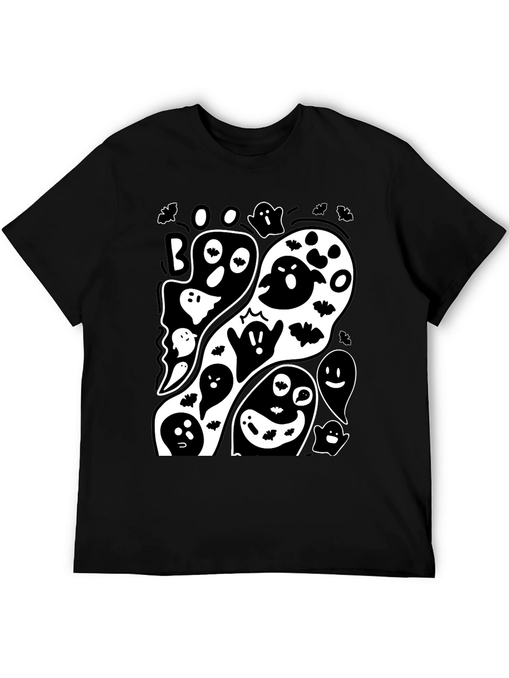 Spooky Ghost Graphic Tee - Halloween Fun!