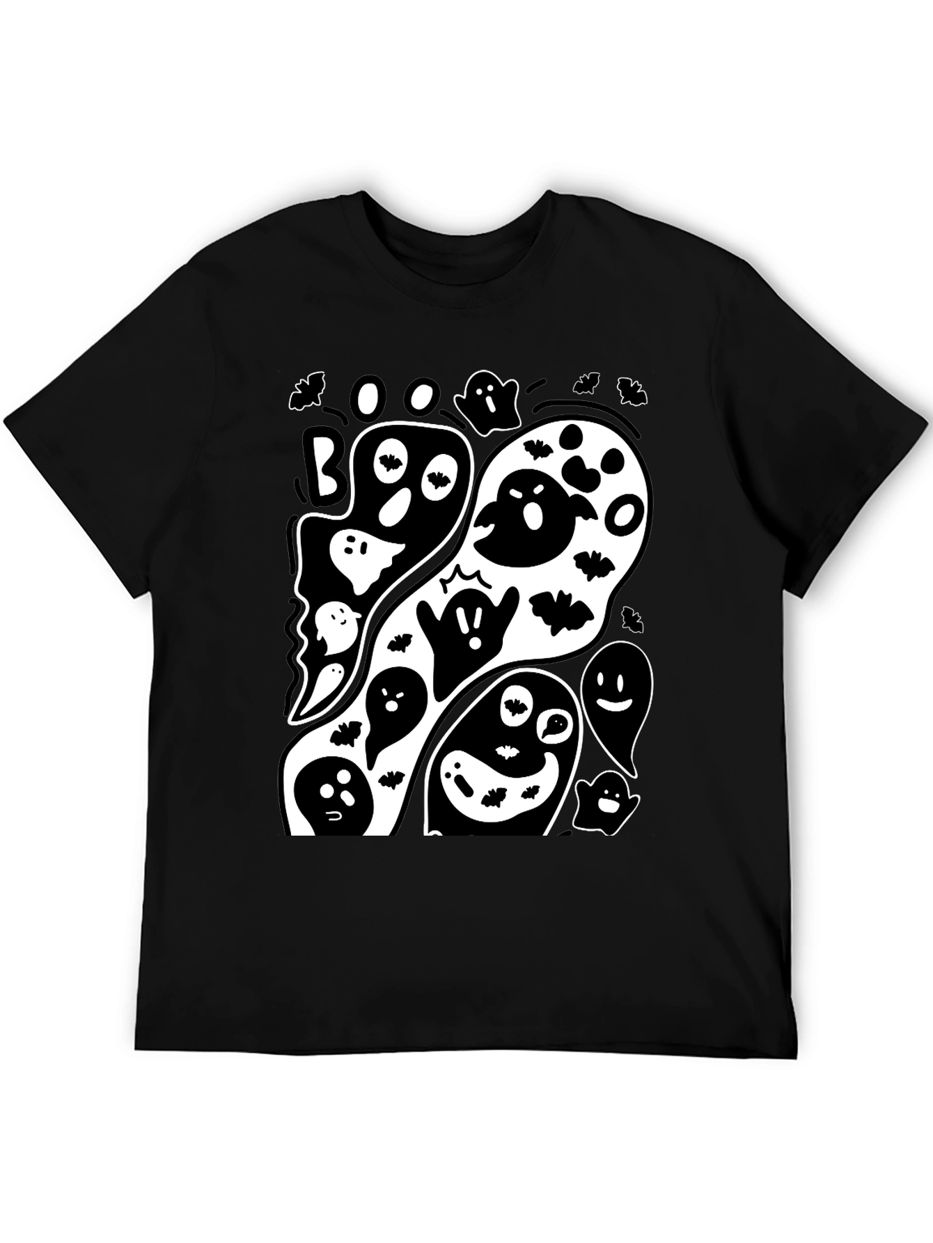 Spooky Ghost Graphic Tee - Halloween Fun!
